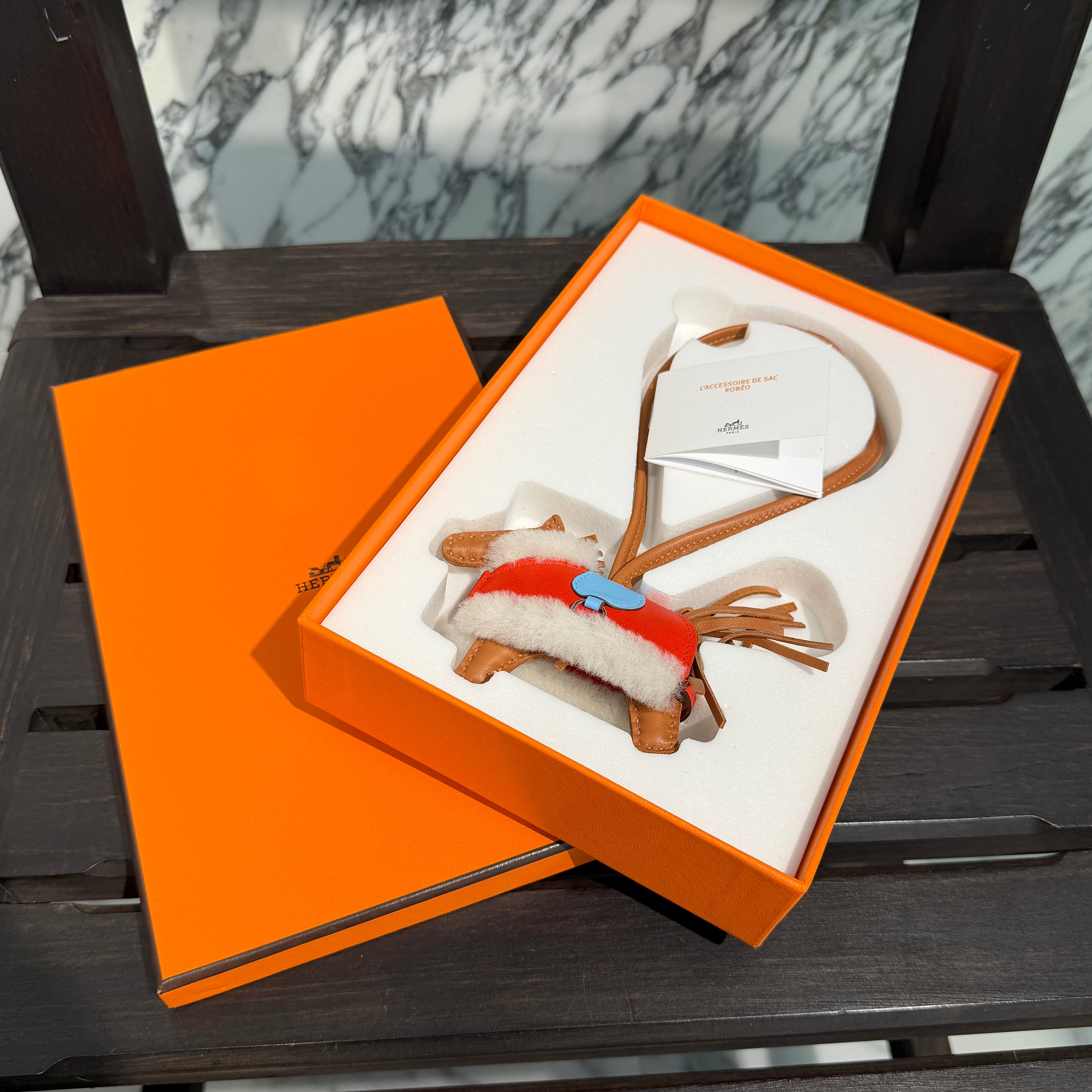 HERMES Rodeo Charm Robeo Plush PM G刻印 エルメス ロデオ チャーム ロベオ・プラッシュ PM