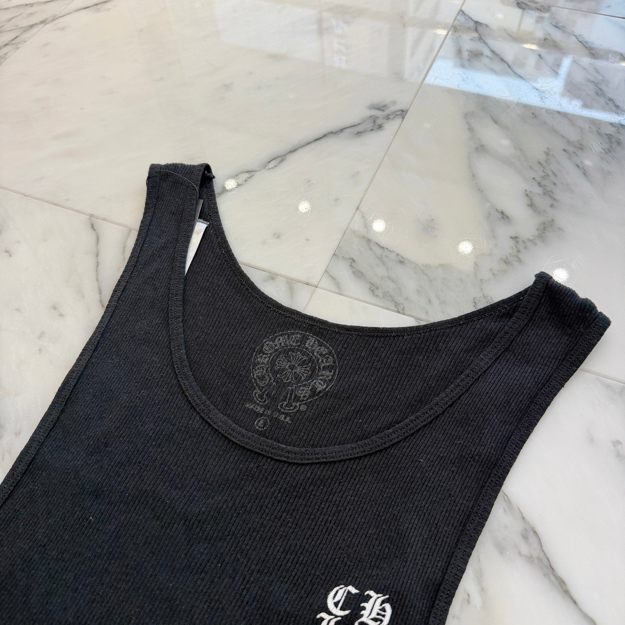 CHROME HEARTS Vertical Side Logo Tank Top Size L クロムハーツ ヴァーティカル サイドロゴ タンクトップ サイズL