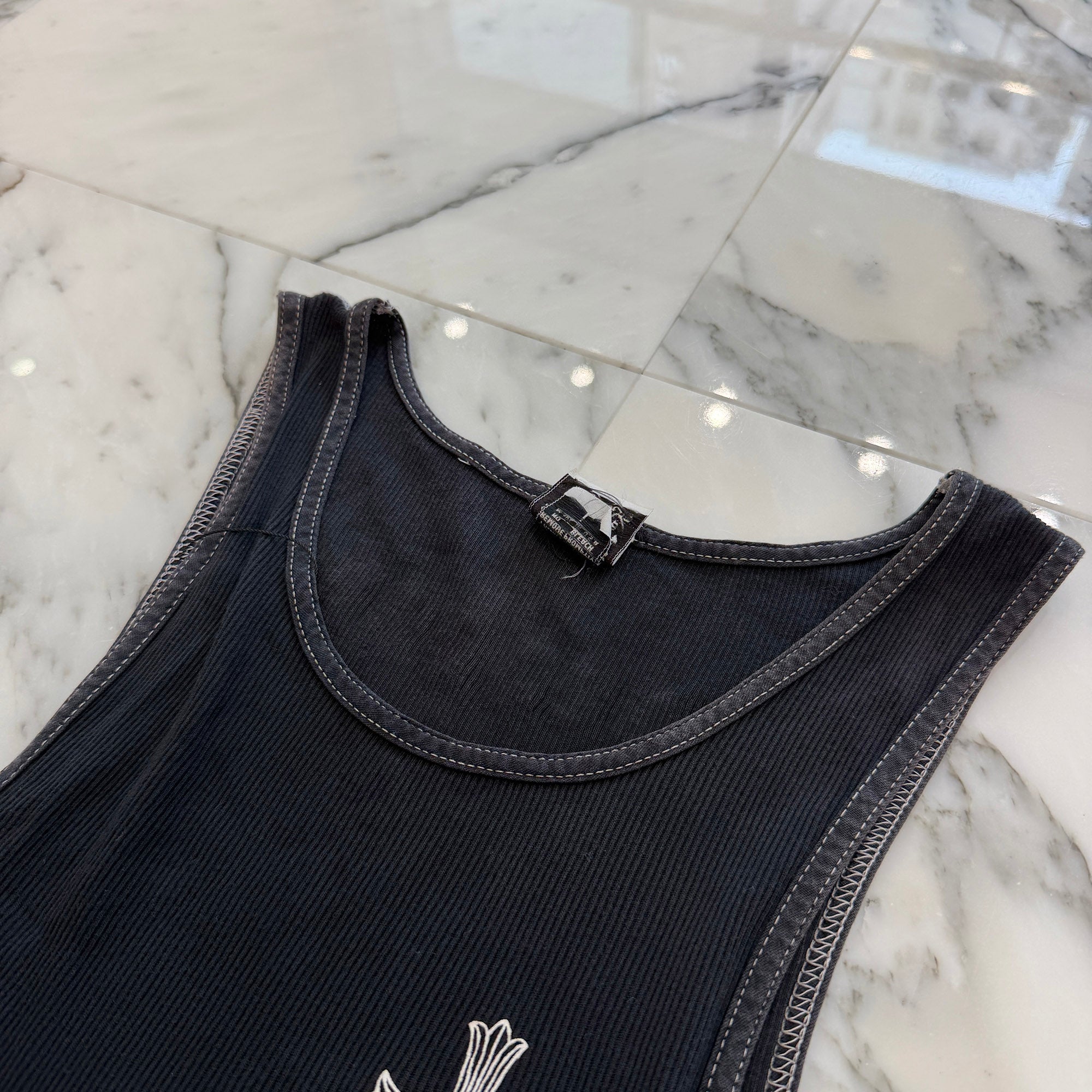 CHROME HEARTS CH Cross Side Vertical Logo Fuck You Tank Top Size L クロムハーツ CHクロス サイド ヴァーティカルロゴ ファックユー タンクトップ サイズL