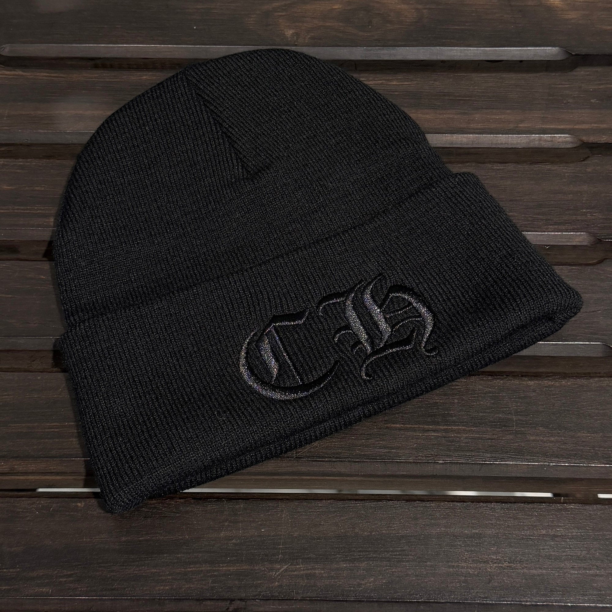 CHROME HEARTS CH Logo Embroidery Beanie Size ONE SIZE (22cm