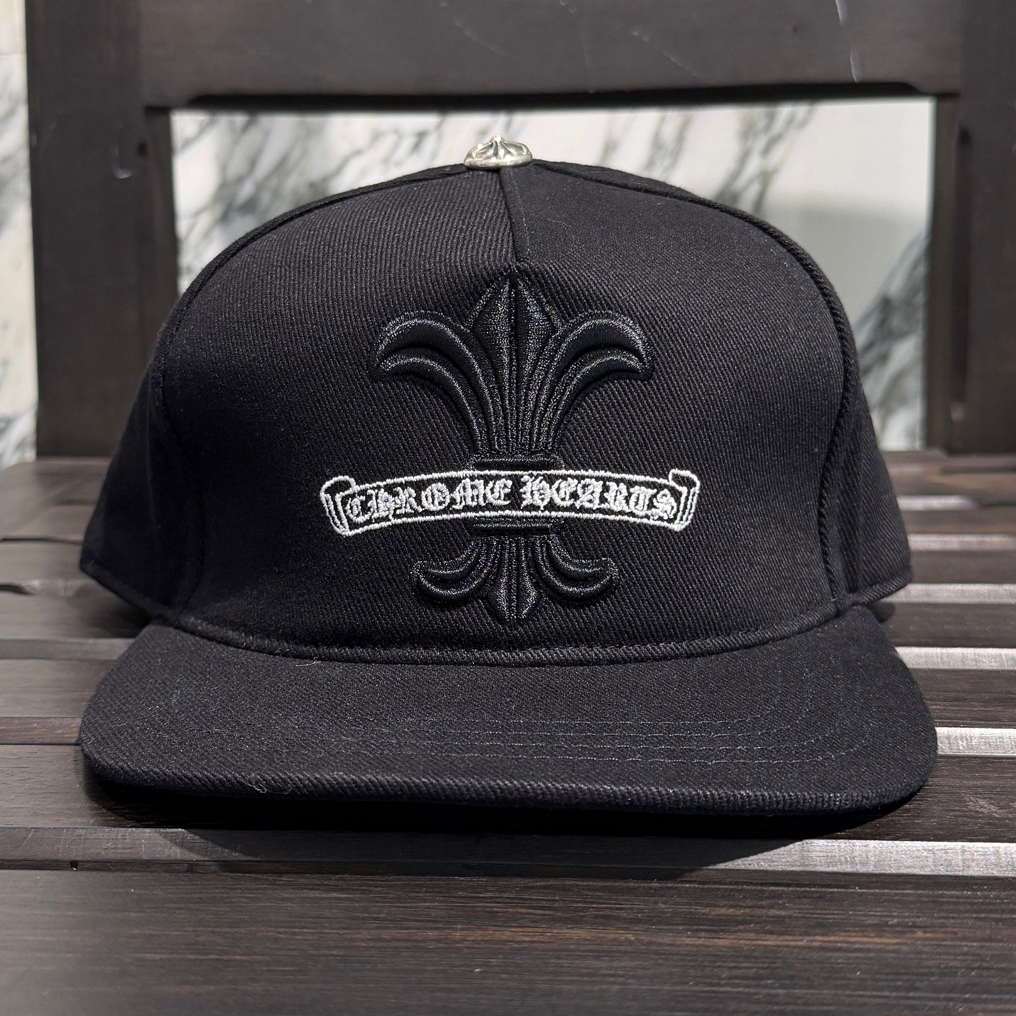 CHROME HEARTS BS Flare Scroll Embroidery Baseball Cap Size ONE