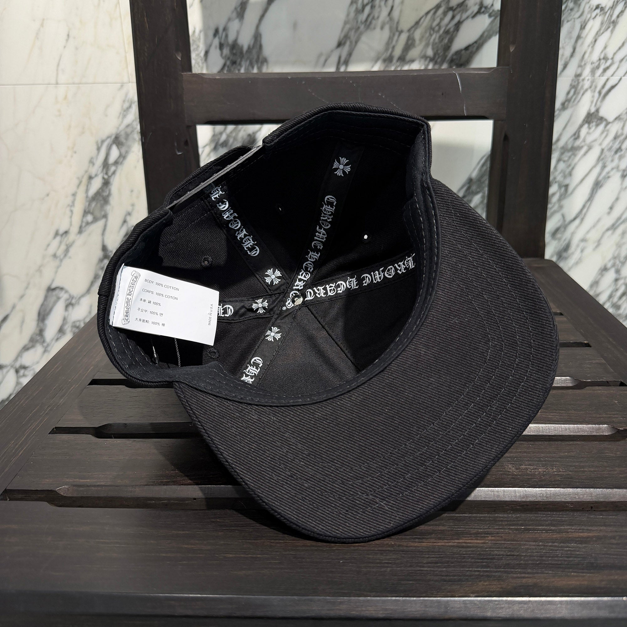 CHROME HEARTS BS Flare Scroll Embroidery Baseball Cap Size ONE SIZE (51-61) クロムハーツ BSフレア スクロール 刺繍 ベースボールキャップ サイズONE SIZE (51-61)
