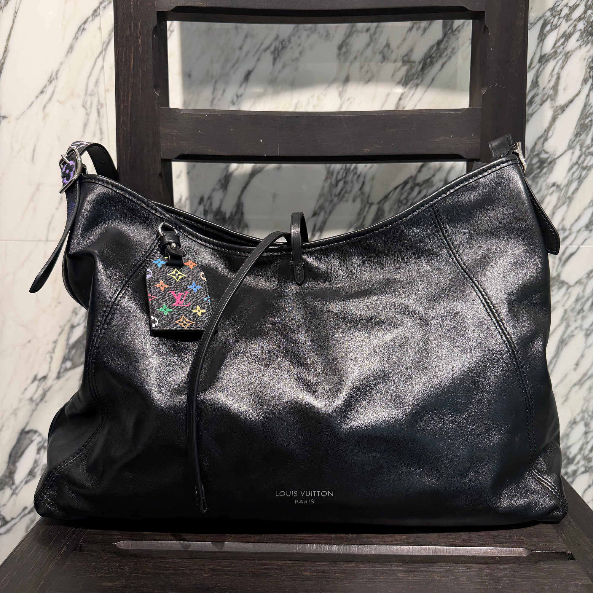 LOUIS VUITTON × Takashi Murakami 2024SS Carryall Vibe MM "Noir" M13105 ルイヴィトン × 村上隆 キャリーオール･バイブ MM "ノワール"