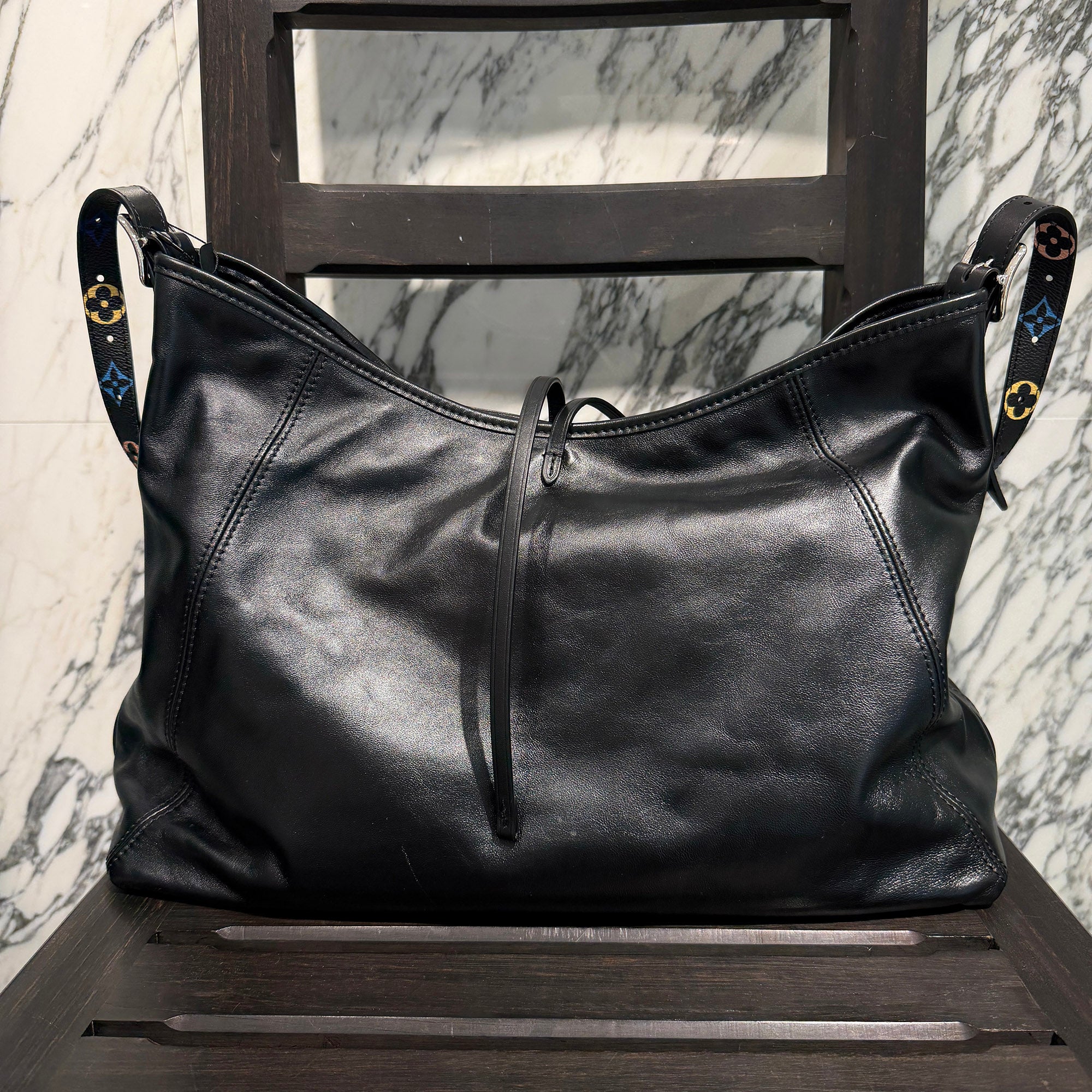 LOUIS VUITTON × Takashi Murakami 2024SS Carryall Vibe MM "Noir" M13105 ルイヴィトン × 村上隆 キャリーオール･バイブ MM "ノワール"
