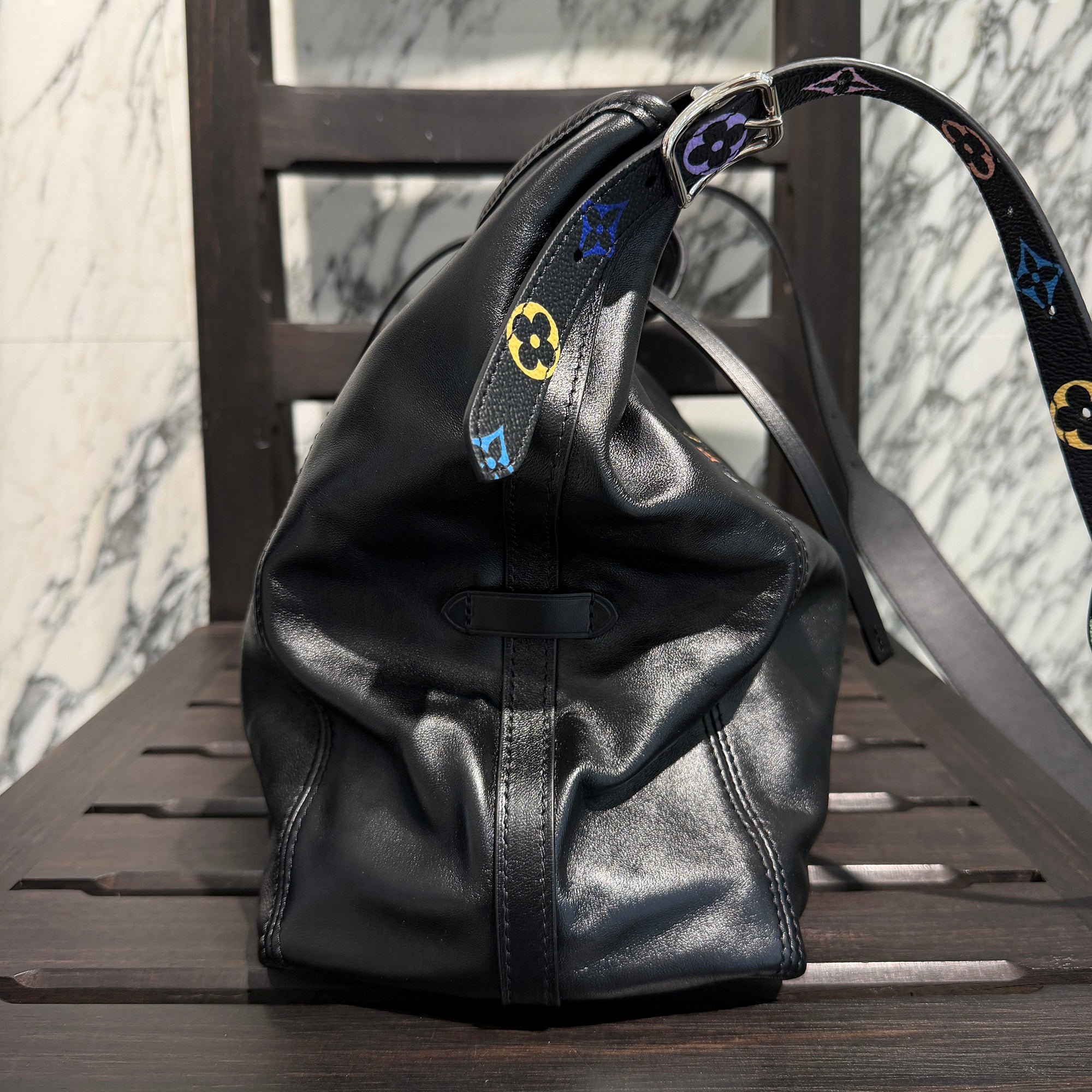 LOUIS VUITTON × Takashi Murakami 2024SS Carryall Vibe MM "Noir" M13105 ルイヴィトン × 村上隆 キャリーオール･バイブ MM "ノワール"