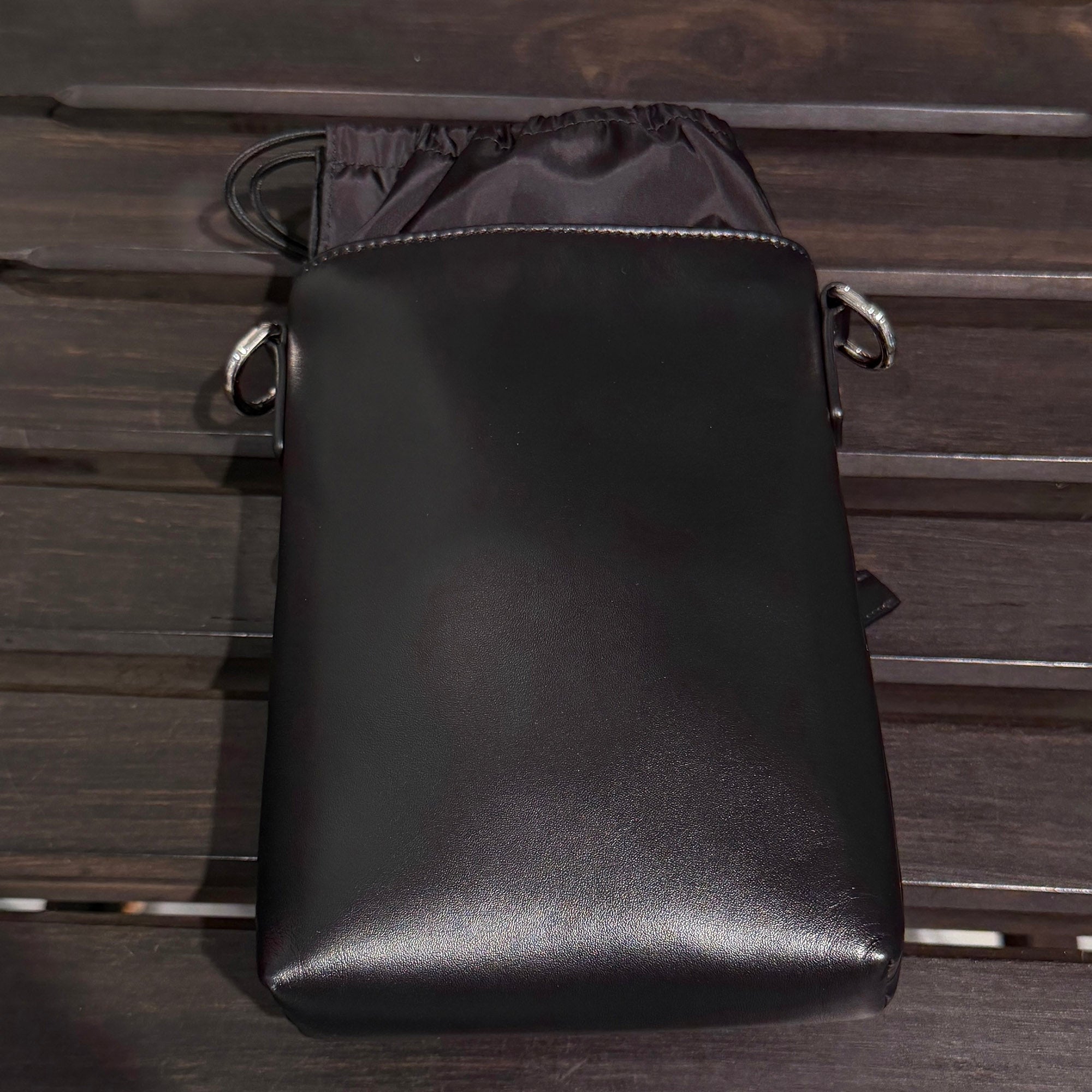 PRADA 2024SS Triangle Logo Leather Smartphone Case 2ZH155_2CND_F0002 プラダ トライアングルロゴ スマートフォン レザーケース