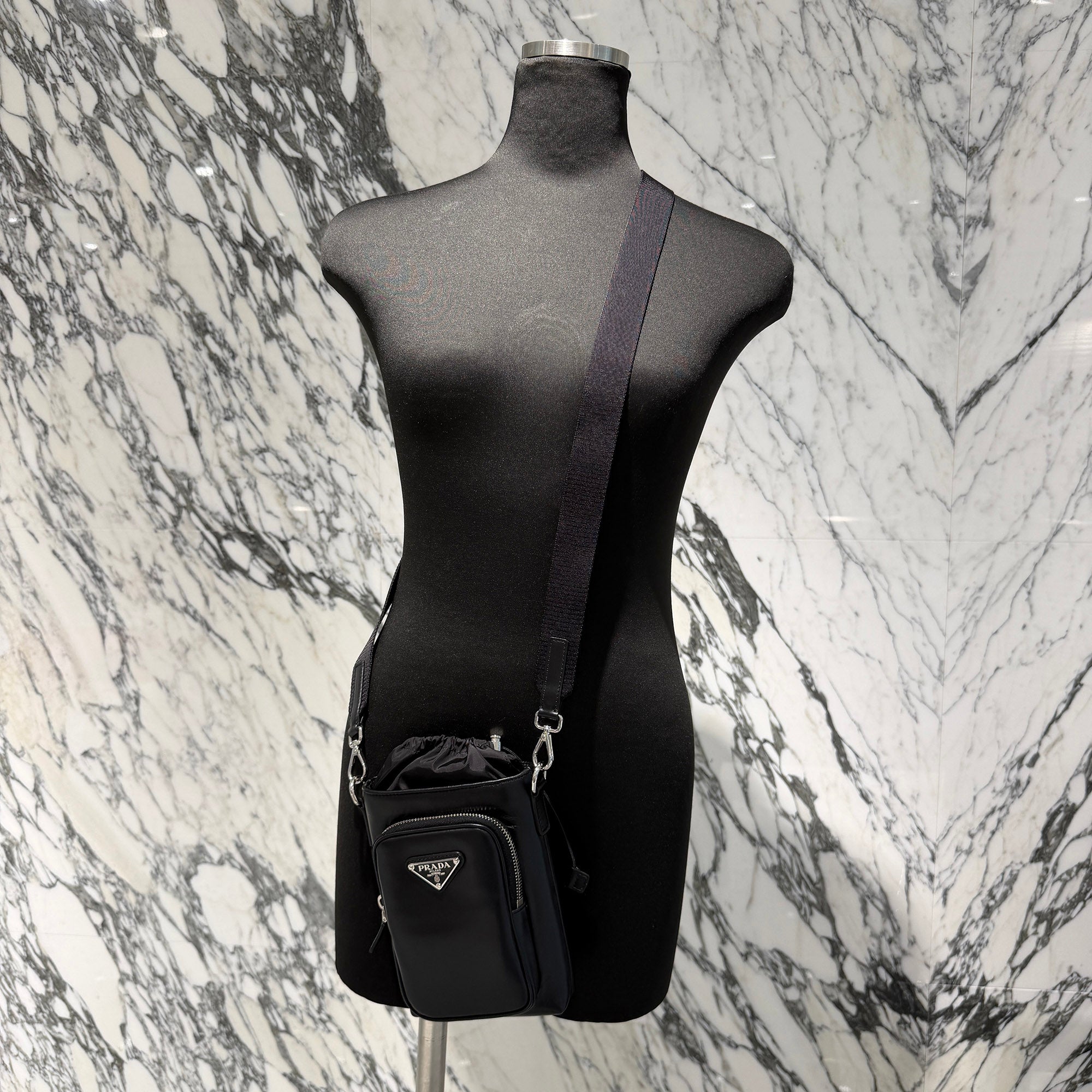 PRADA 2024SS Triangle Logo Leather Smartphone Case 2ZH155_2CND_F0002 プラダ トライアングルロゴ スマートフォン レザーケース