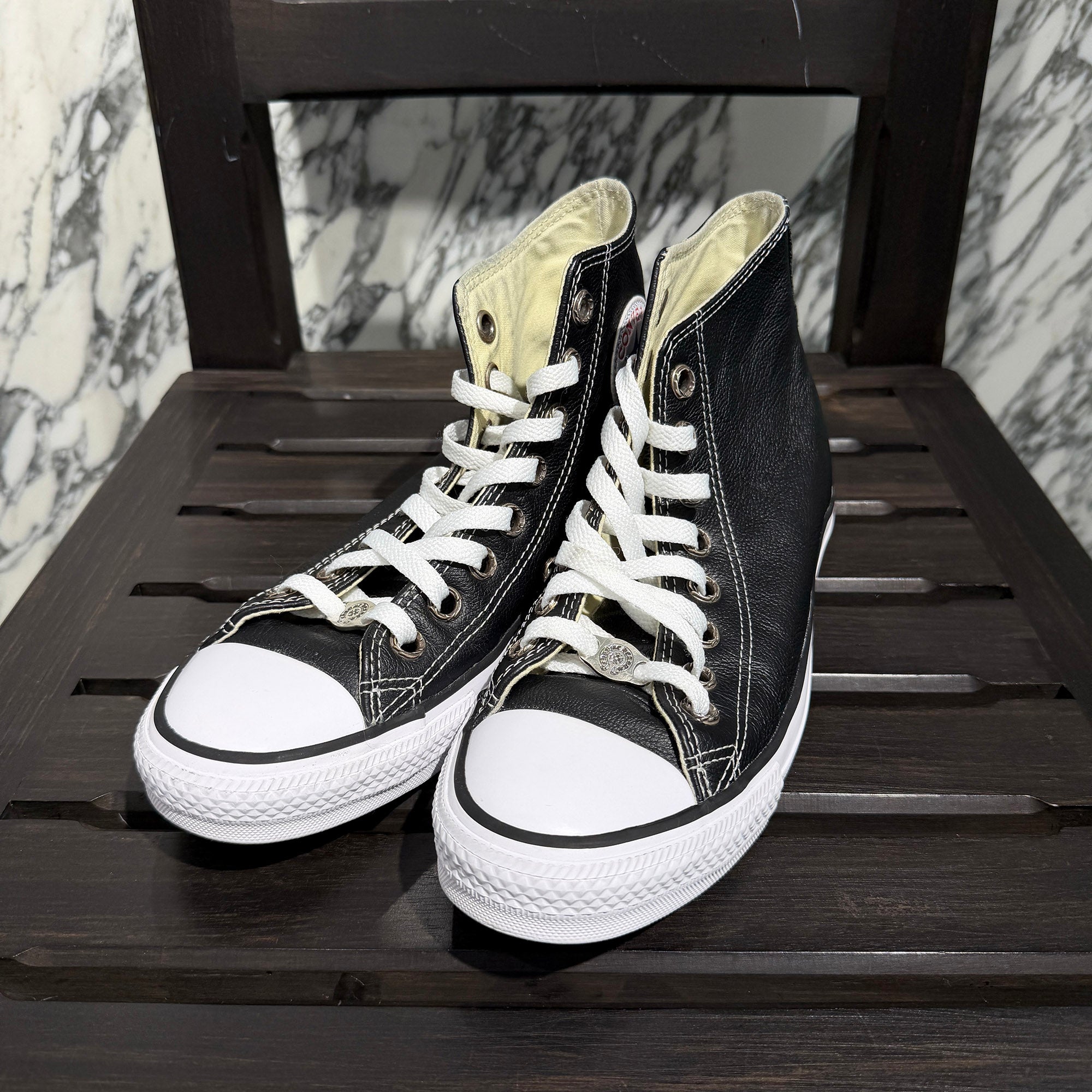 CHROME HEARTS × CONVERSE ALL STAR Cross Leather Patch Canvas High