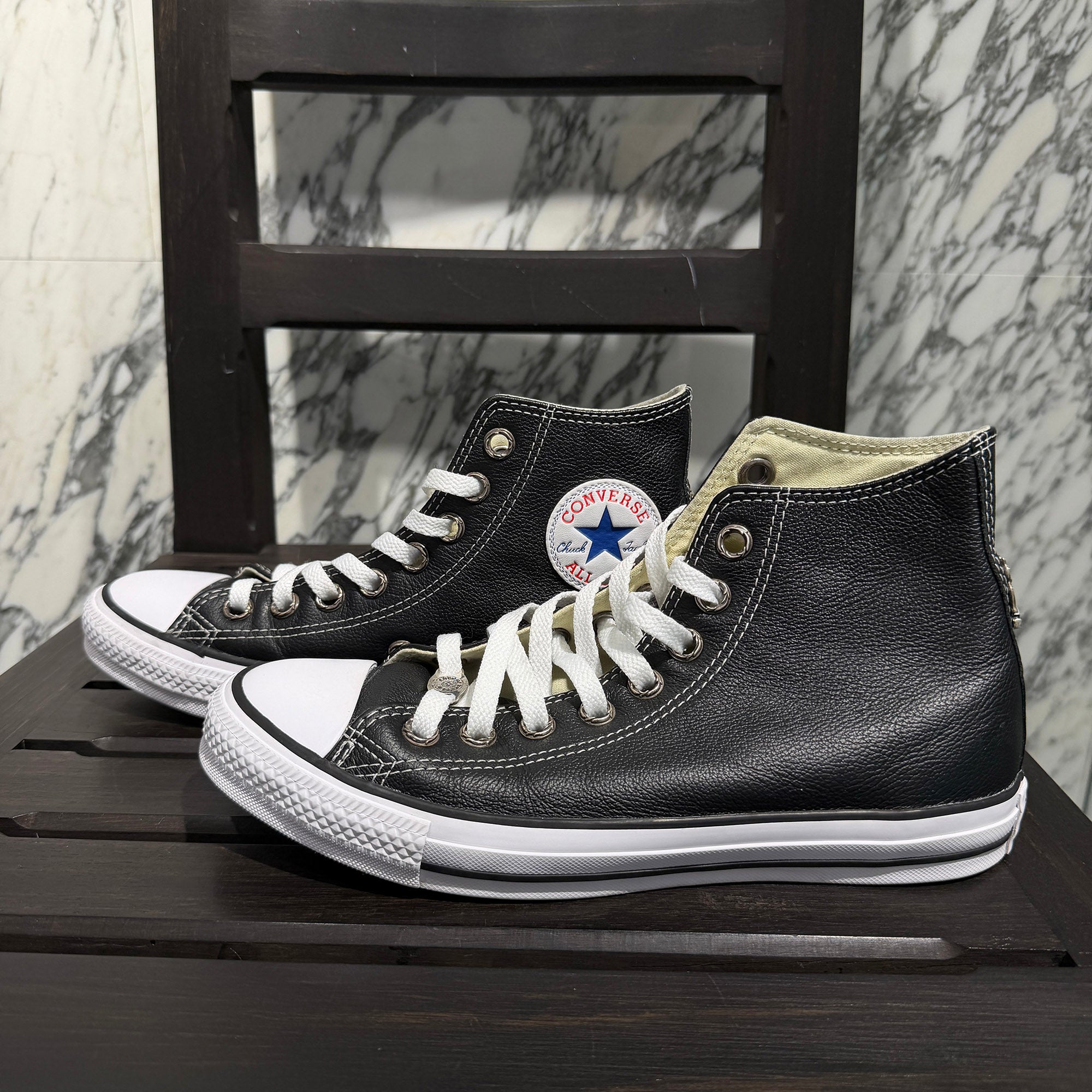 CHROME HEARTS × CONVERSE ALL STAR Cross Leather Patch Canvas High