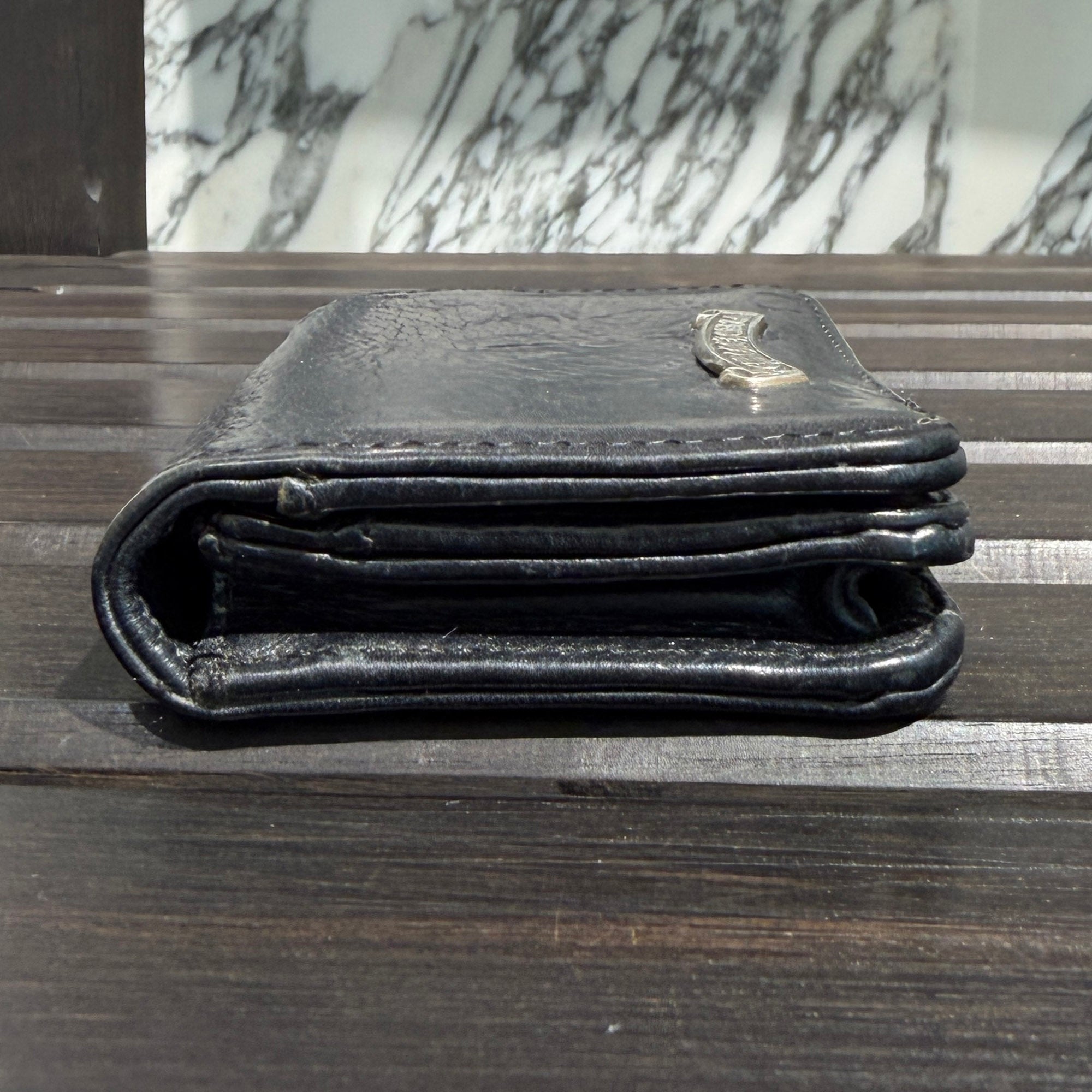 CHROME HEARTS Scroll Label Leather Card Case クロムハーツ スクロールラベル レザーカードケース