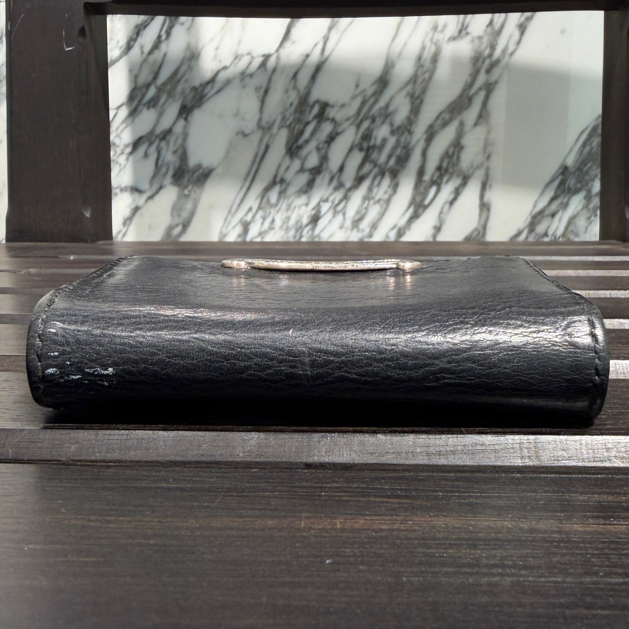CHROME HEARTS Scroll Label Leather Card Case クロムハーツ スクロールラベル レザーカードケース