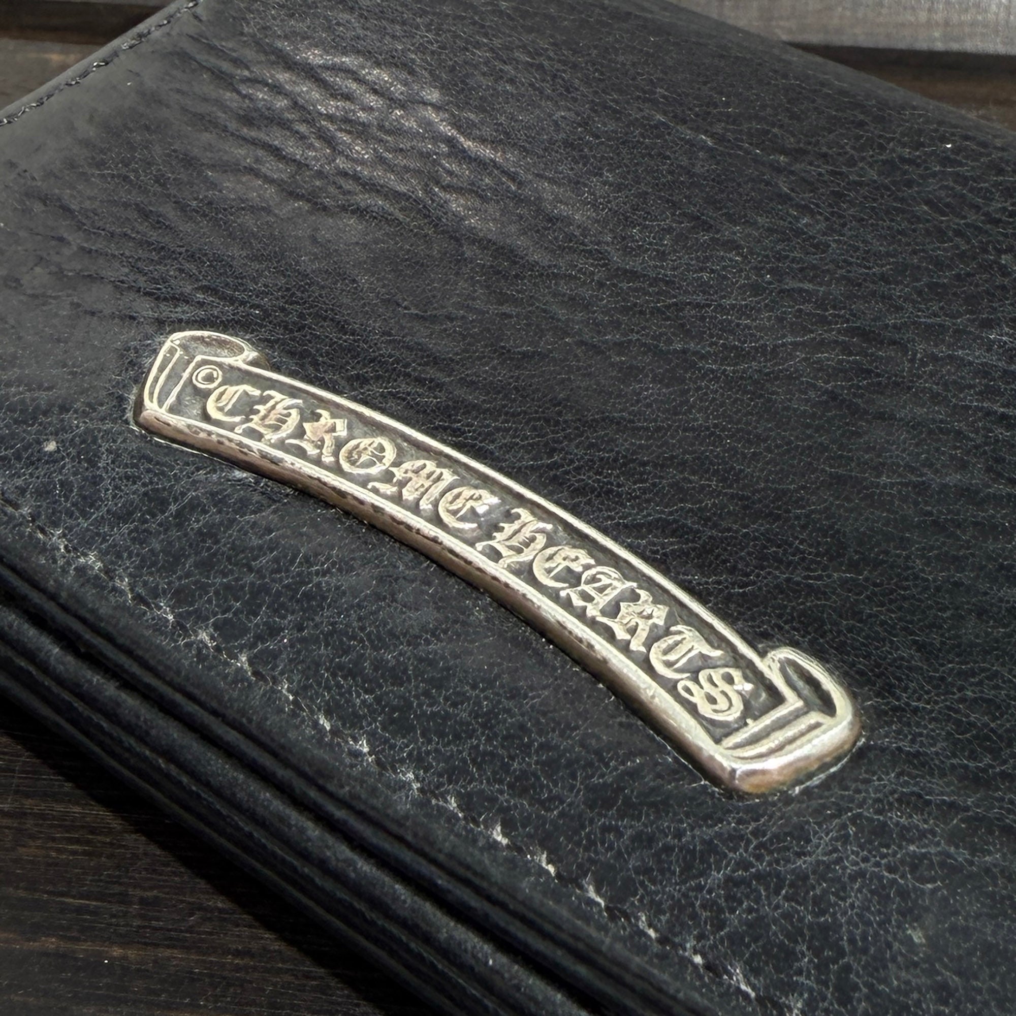 CHROME HEARTS Scroll Label Leather Card Case クロムハーツ スクロールラベル レザーカードケース
