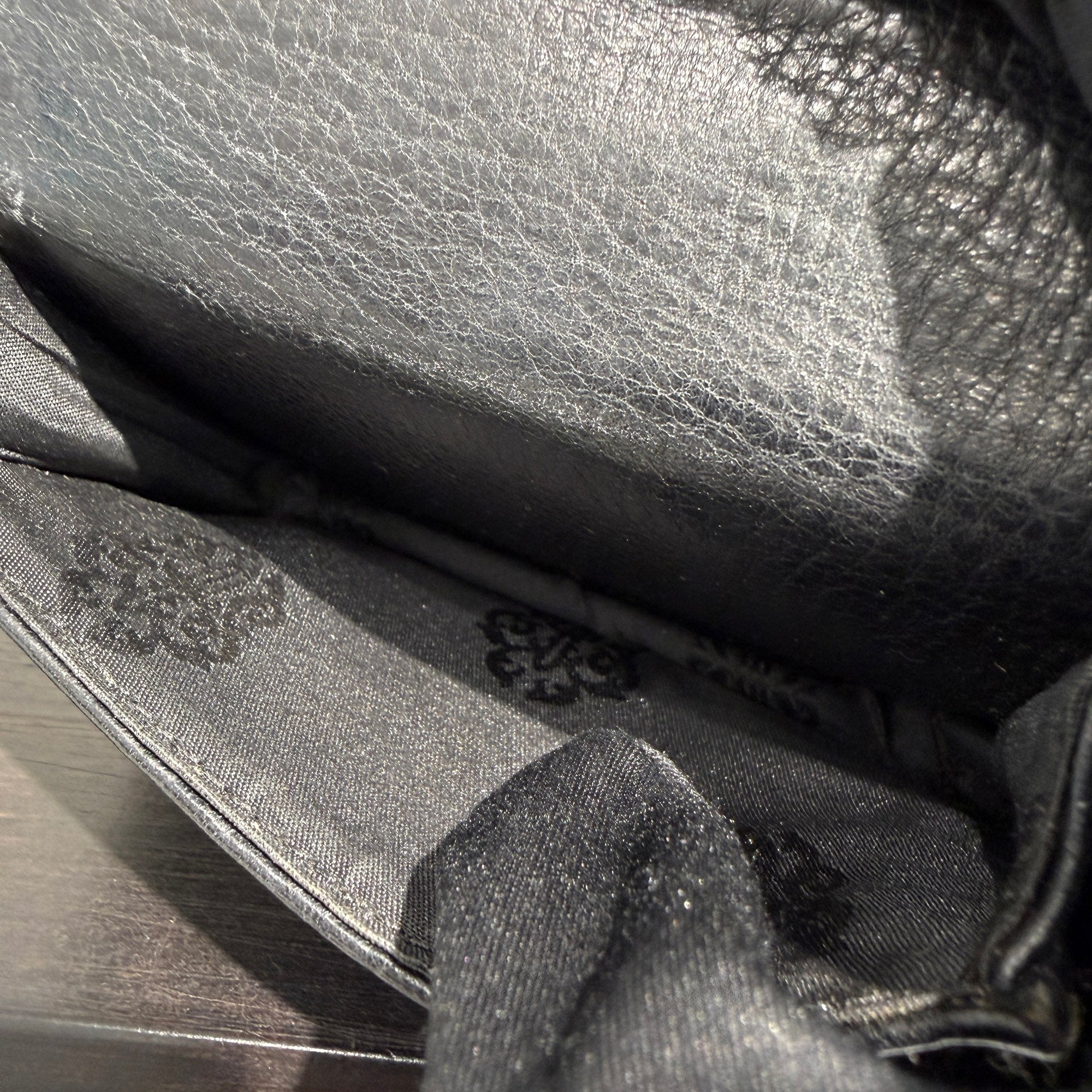 CHROME HEARTS Scroll Label Leather Card Case クロムハーツ