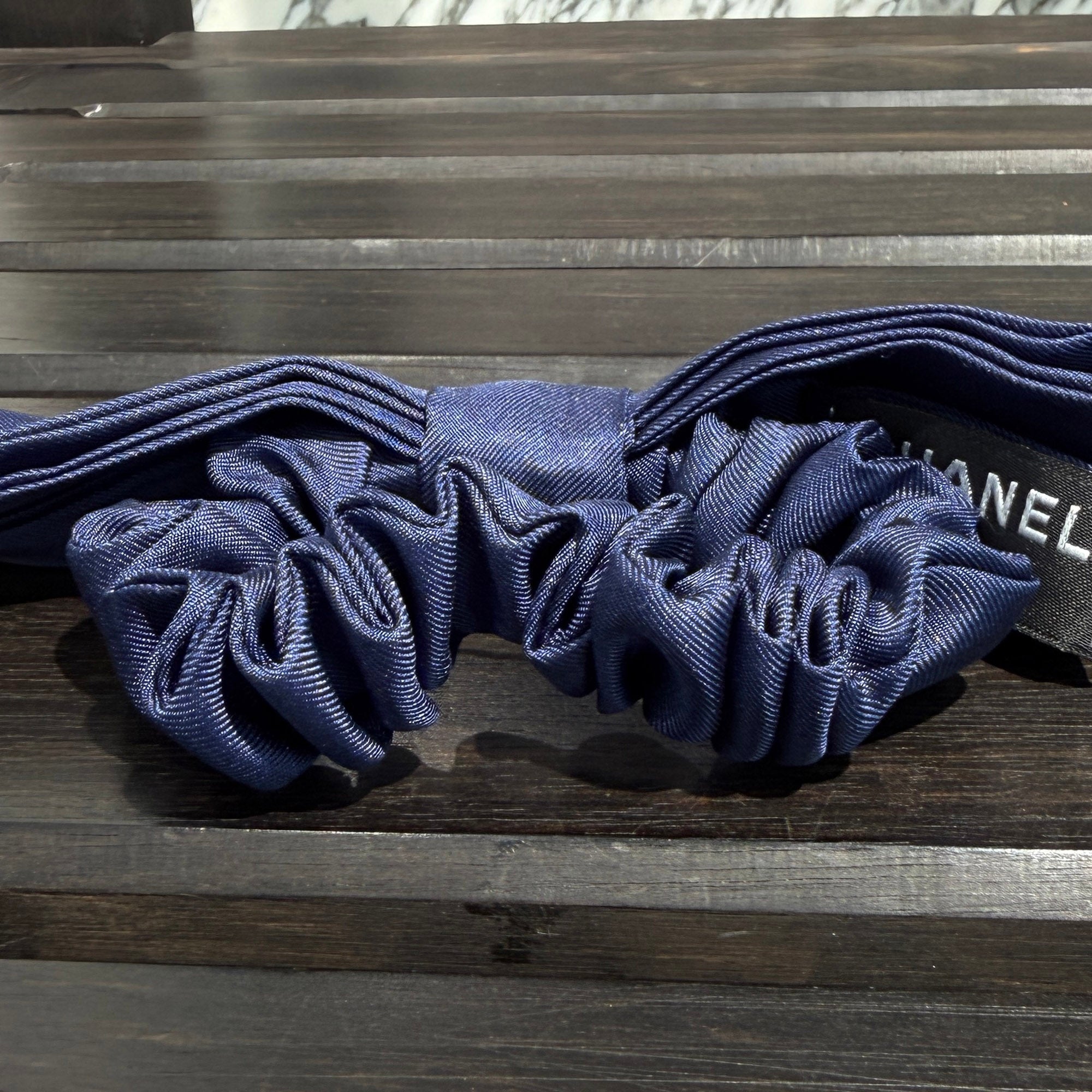 CHANEL 2023SS 23S Logo Print Ribbon Scrunchie AA9064 シャネル 23S ロゴプリント リボンシュシュ