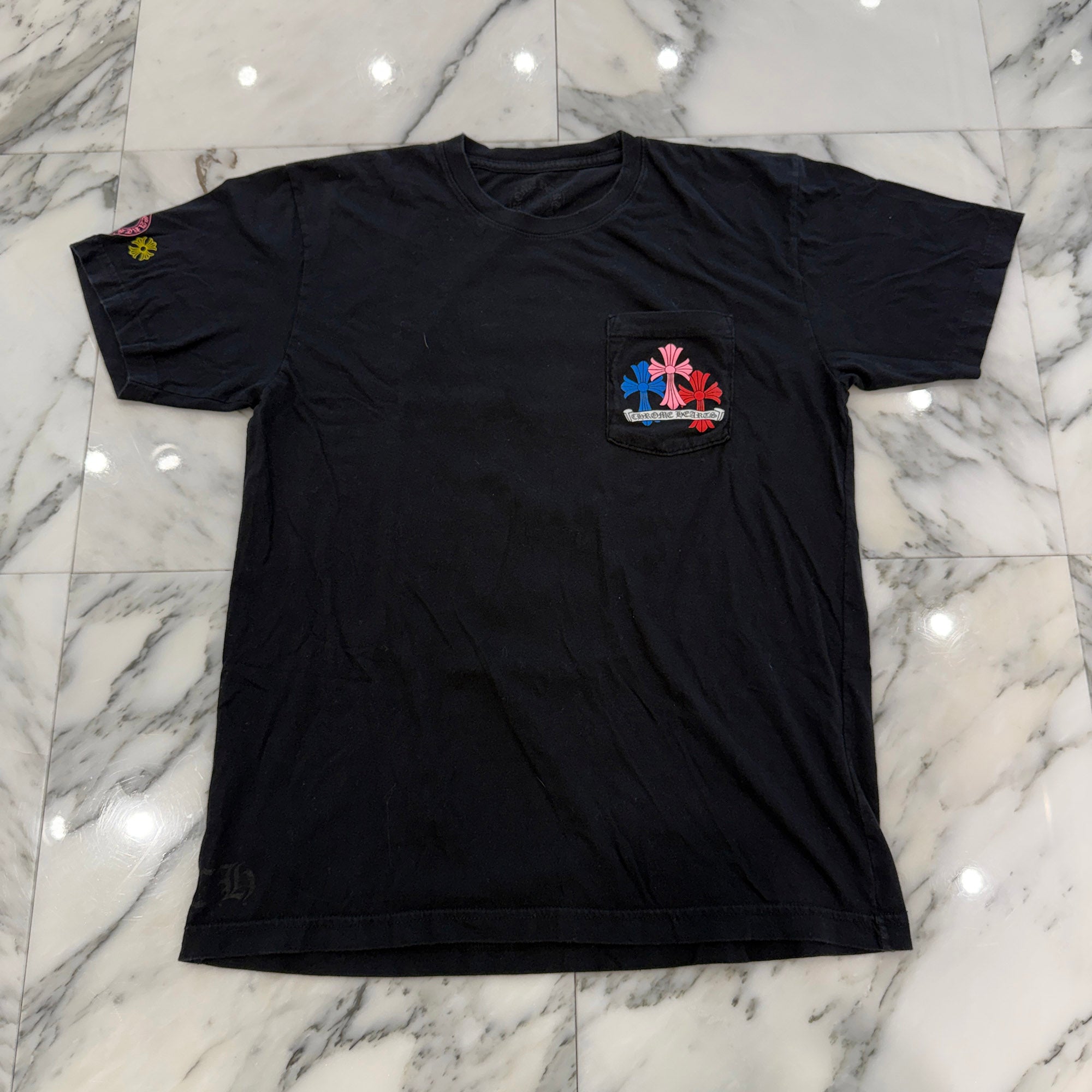 CHROME HEARTS 2021SS MLTCOL CEM CRS Tee Size L クロムハーツ マルチカラー セメタリークロス Tシャツ サイズL