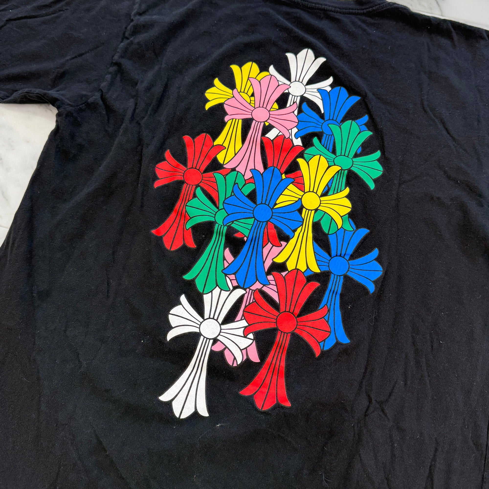 CHROME HEARTS 2021SS MLTCOL CEM CRS Tee Size L クロムハーツ マルチカラー セメタリークロス Tシャツ サイズL