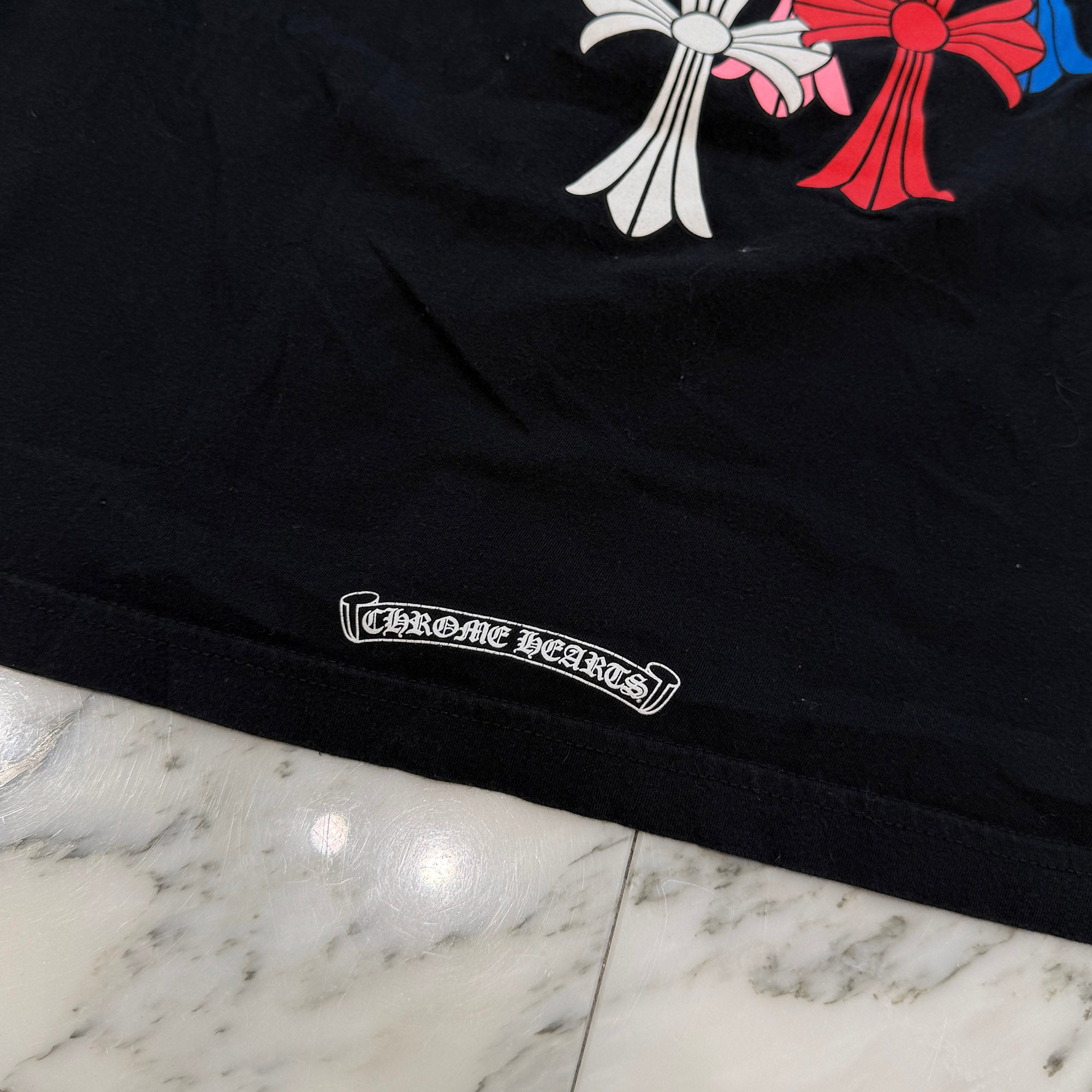 CHROME HEARTS 2021SS MLTCOL CEM CRS Tee Size L クロムハーツ マルチカラー セメタリークロス Tシャツ サイズL