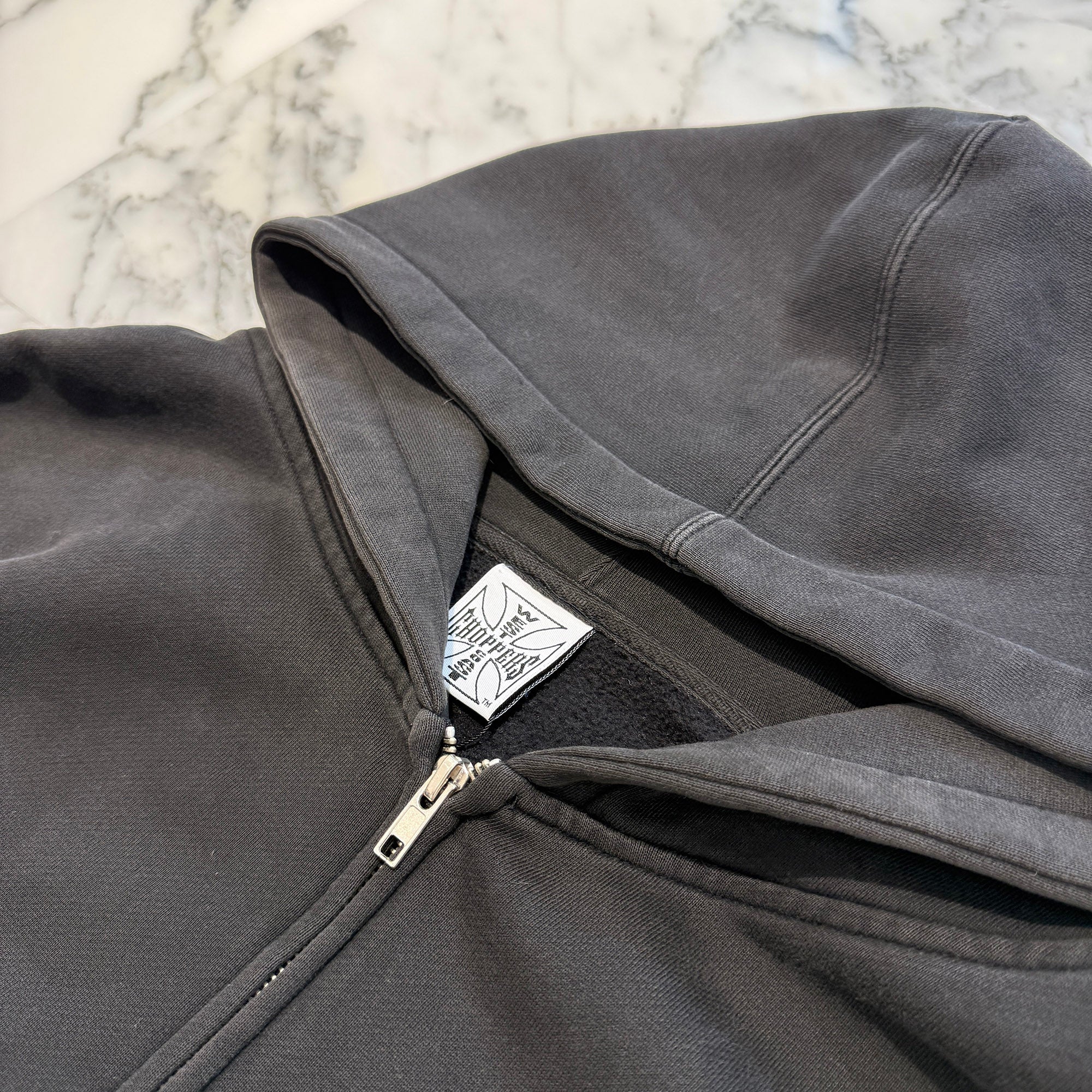 Vintage 00's West Coast Choppers Back Iron Cross Logo Zip Up Hoodie Size XL ヴィンテージ 00's ウエストコーストチョッパーズ バック アイアンクロスロゴ ジップアップ フーディ サイズXL