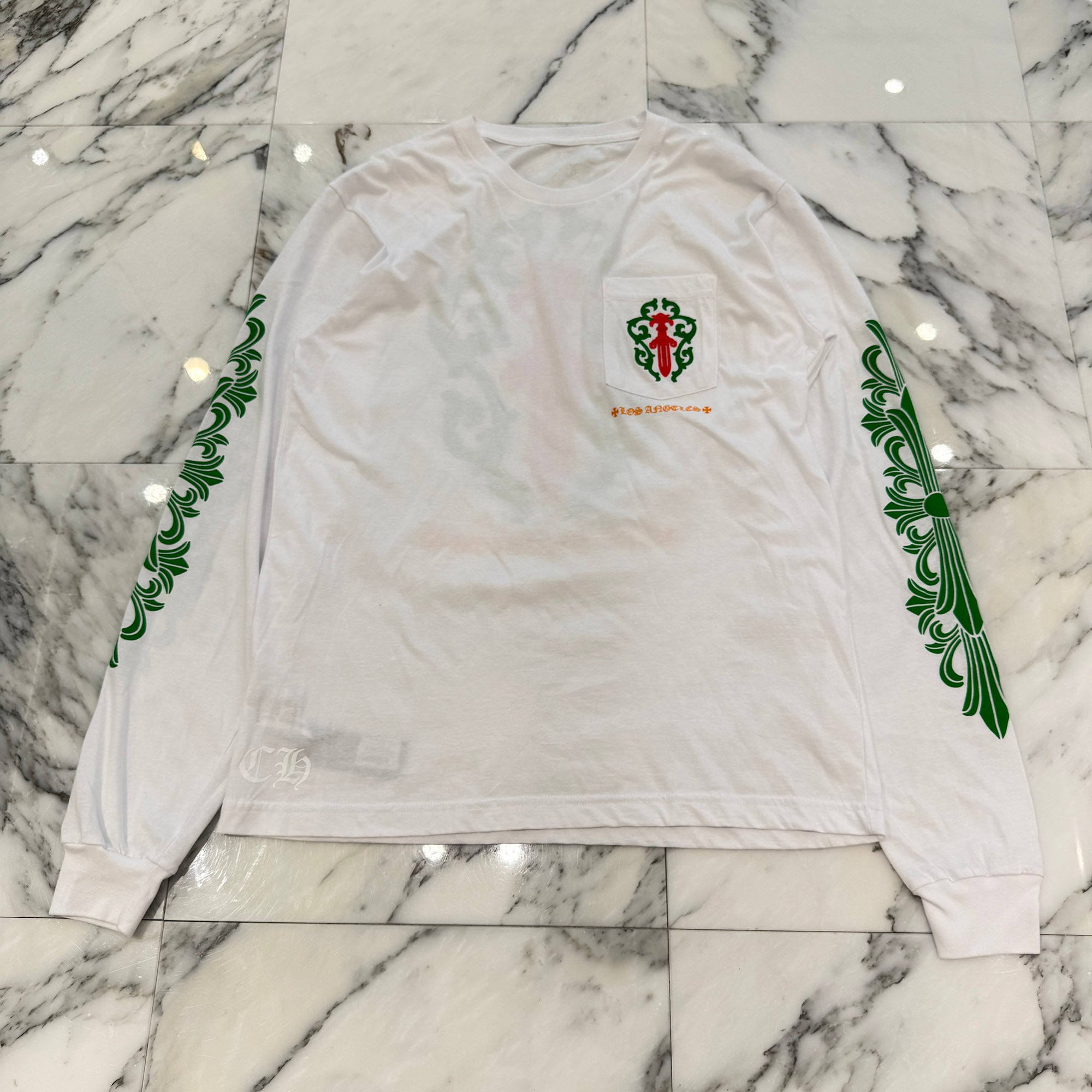 CHROME HEARTS Los Angeles Limited Vine Dagger Print Long Sleeve Tee Size L クロムハーツ ロサンゼルス限定 ヴァインダガー プリントロングスリーブTシャツ サイズL
