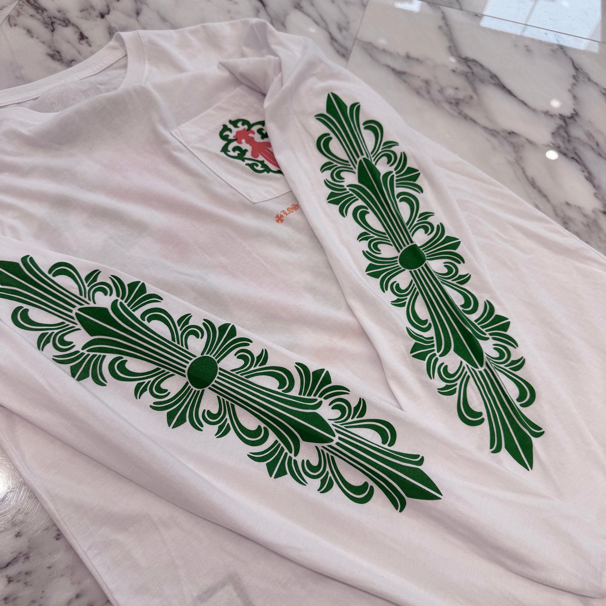 CHROME HEARTS Los Angeles Limited Vine Dagger Print Long Sleeve Tee Size L クロムハーツ ロサンゼルス限定 ヴァインダガー プリントロングスリーブTシャツ サイズL