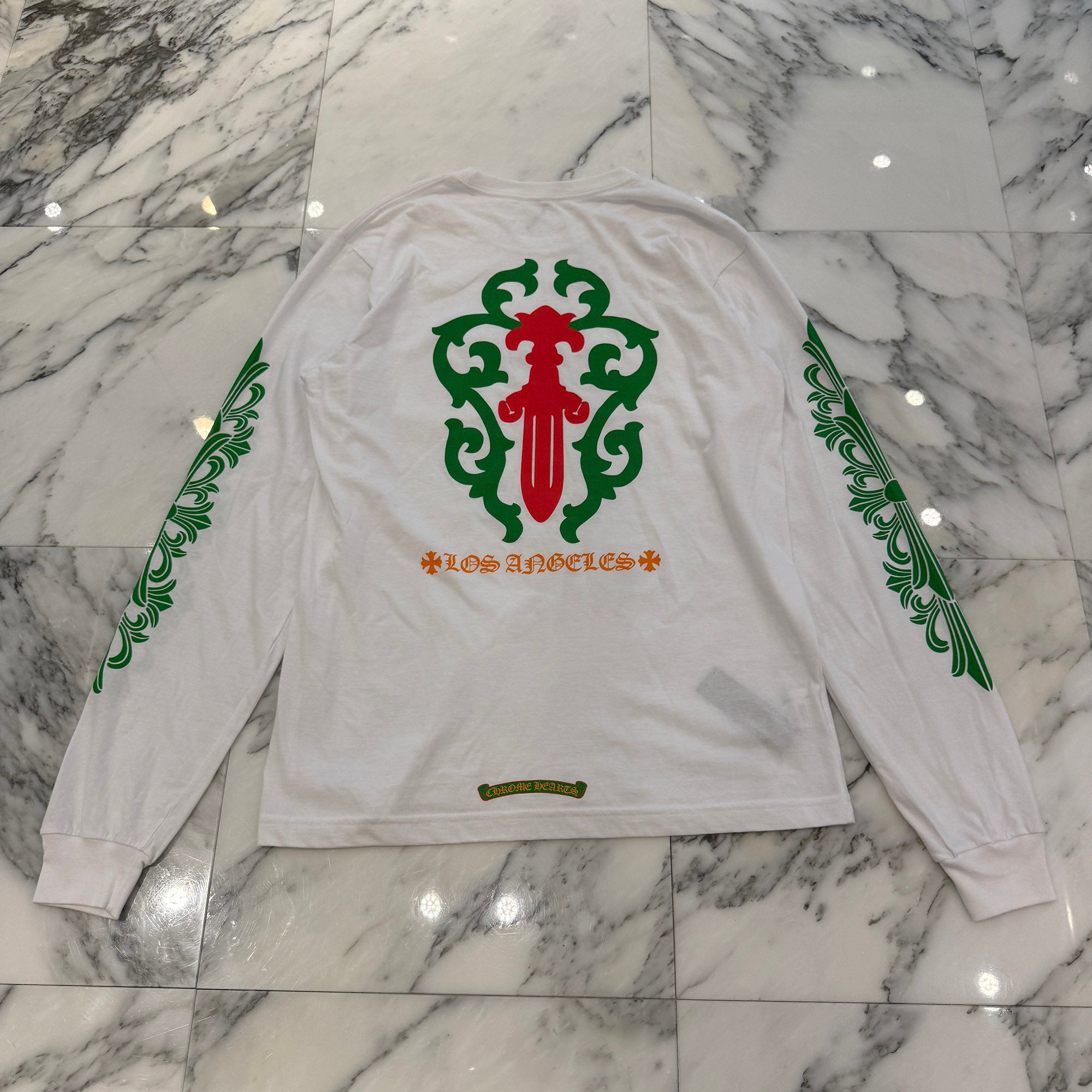 CHROME HEARTS Los Angeles Limited Vine Dagger Print Long Sleeve Tee Size L クロムハーツ ロサンゼルス限定 ヴァインダガー プリントロングスリーブTシャツ サイズL