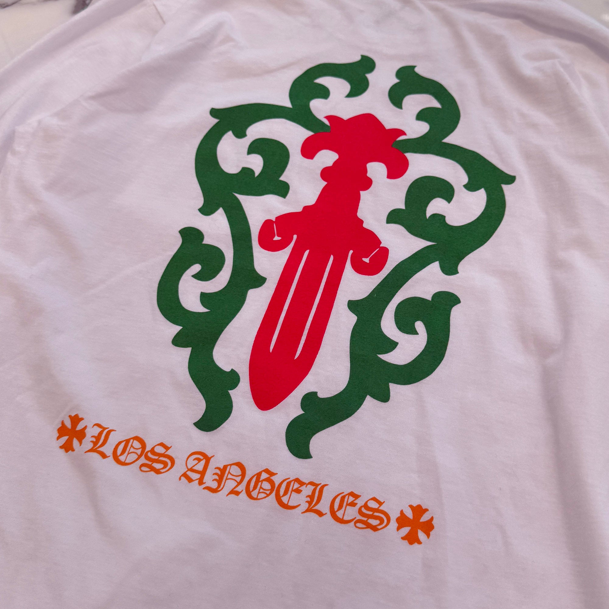 CHROME HEARTS Los Angeles Limited Vine Dagger Print Long Sleeve Tee Size L クロムハーツ ロサンゼルス限定 ヴァインダガー プリントロングスリーブTシャツ サイズL