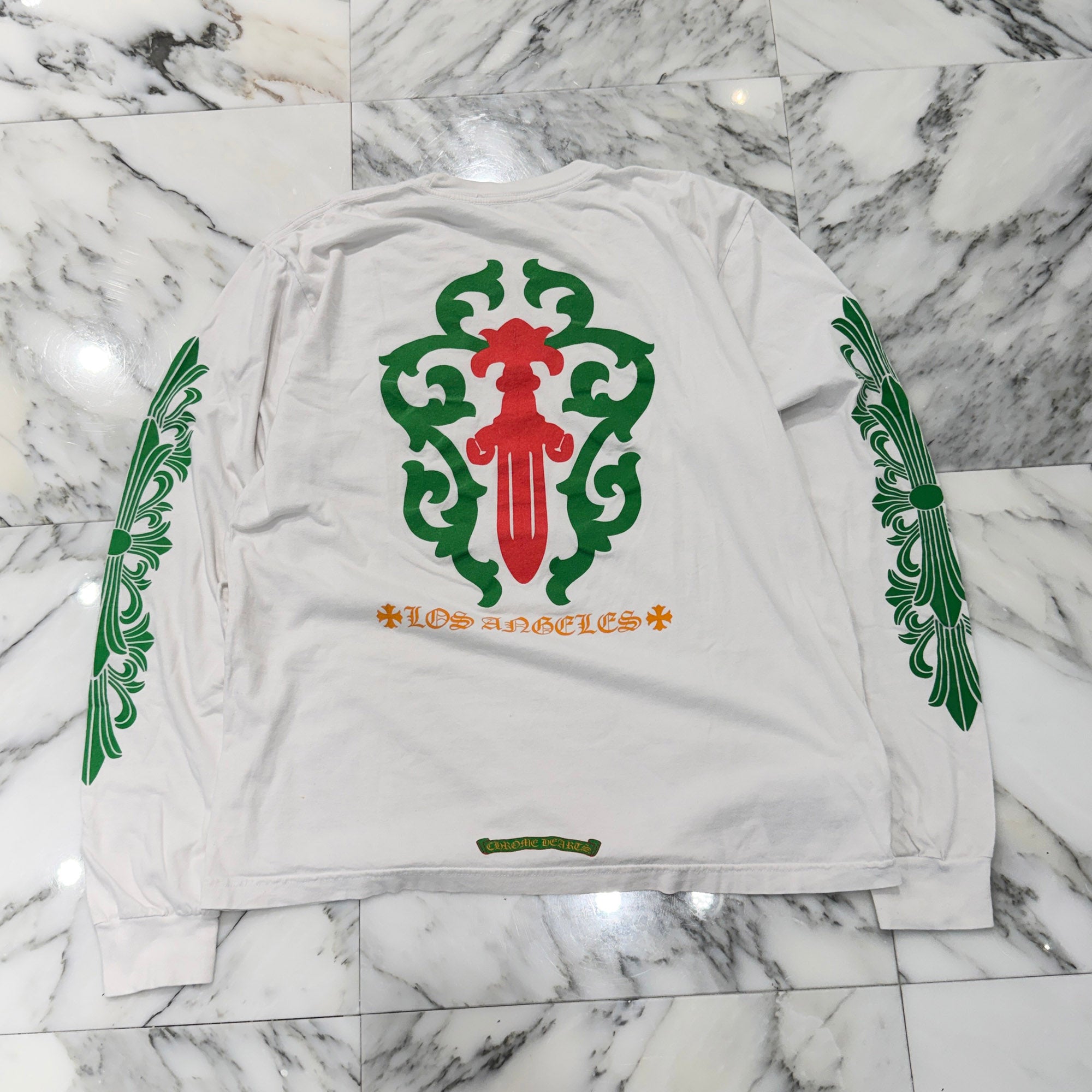 CHROME HEARTS Los Angeles Limited Vine Dagger Print Long Sleeve Tee Size L クロムハーツ ロサンゼルス限定 ヴァインダガー プリントロングスリーブTシャツ サイズL