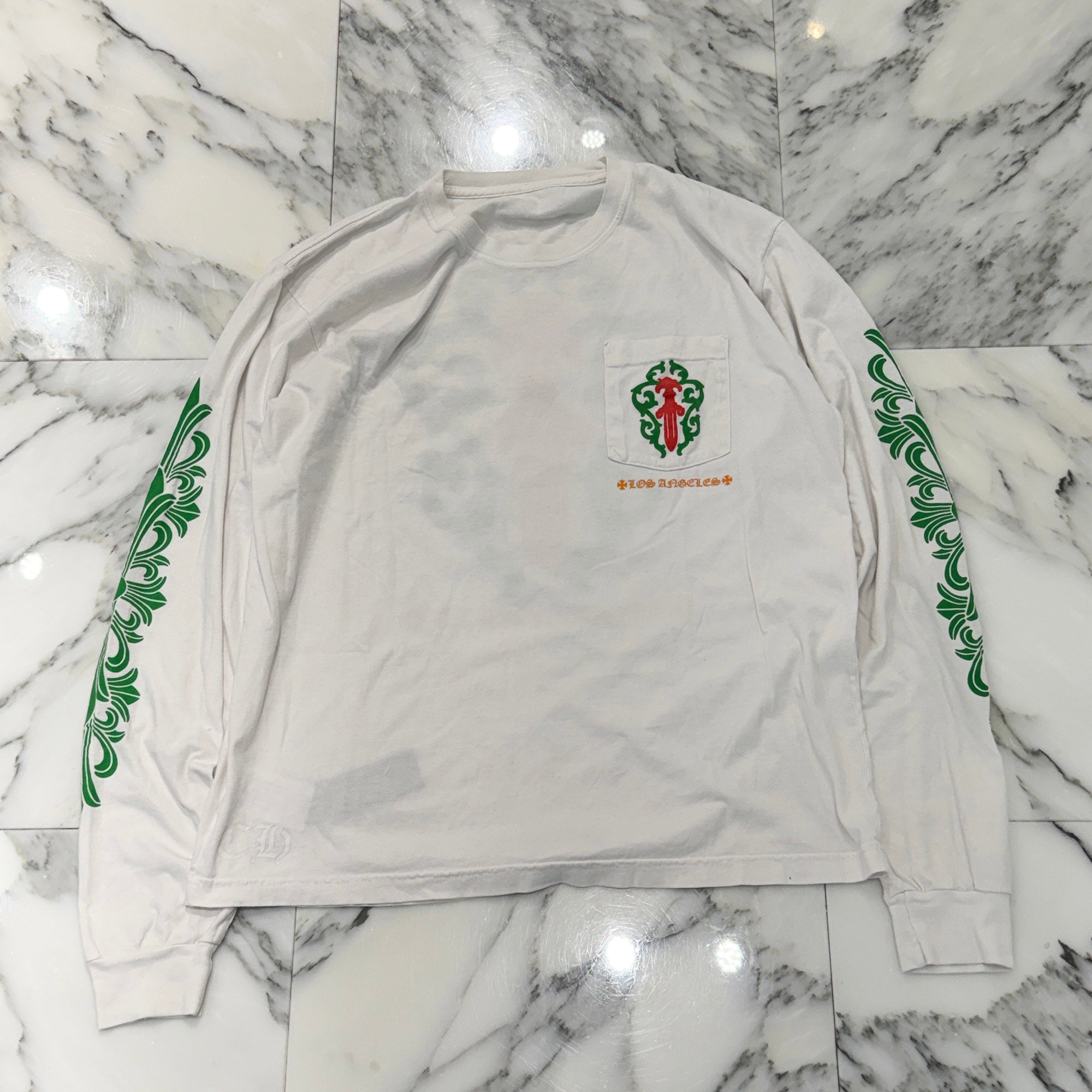 CHROME HEARTS Los Angeles Limited Vine Dagger Print Long Sleeve Tee Size L クロムハーツ ロサンゼルス限定 ヴァインダガー プリントロングスリーブTシャツ サイズL