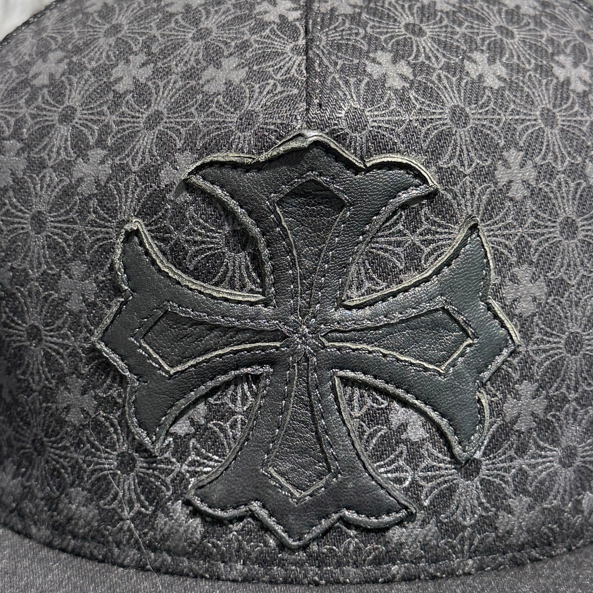CHROME HEARTS CH Plus Leather Patch Denim Trucker Cap Size ONE SIZE（53-60）クロムハーツ CHプラスレザーパッチ デニムトラッカーキャップ サイズONE SIZE（53-60）