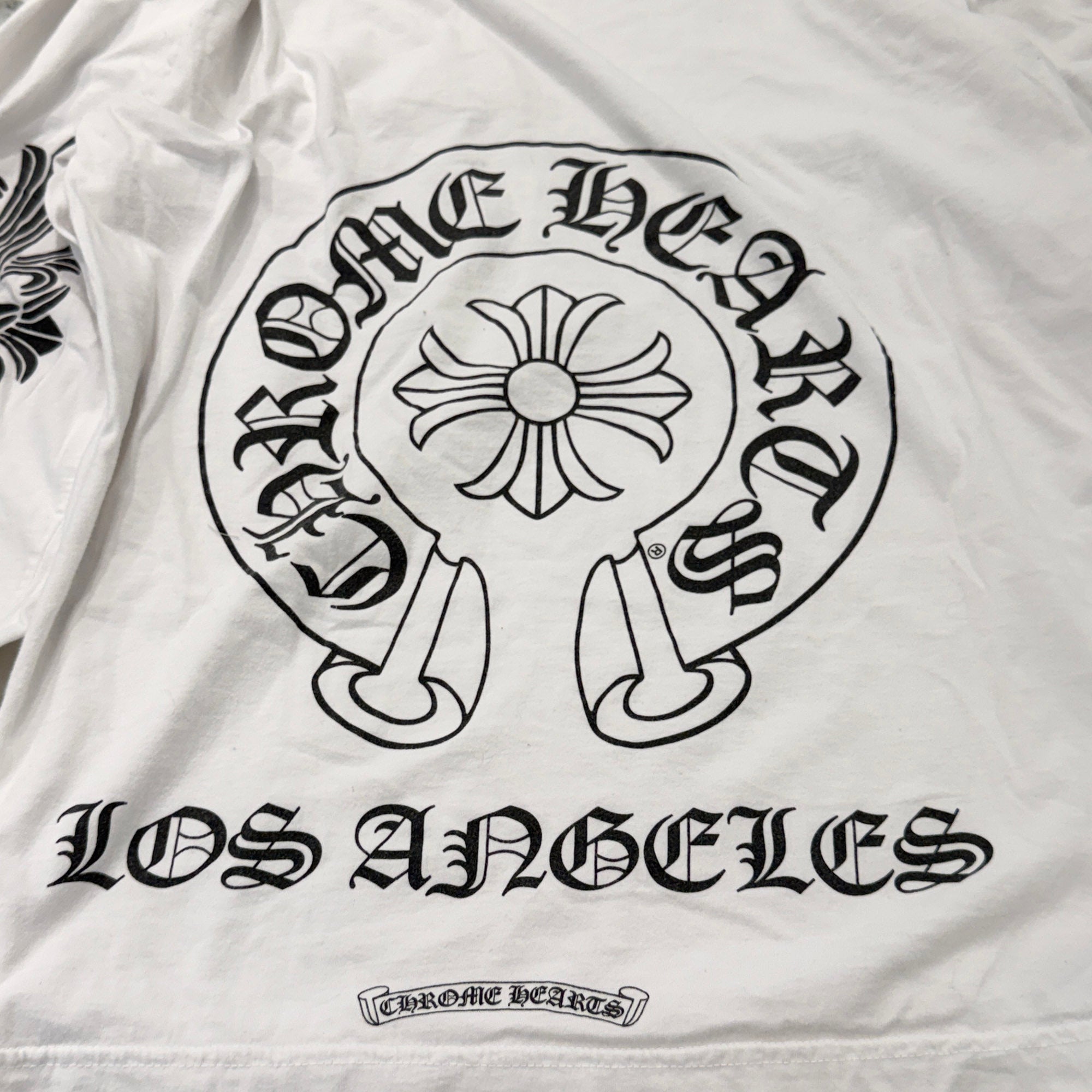 CHROME HEARTS Los Angeles Limited Floral Cross Horseshoe Long Sleeve Tee Size L クロムハーツ ロサンゼルス限定 フローラルクロス ホースシュー ロングスリーブ Tシャツ サイズL