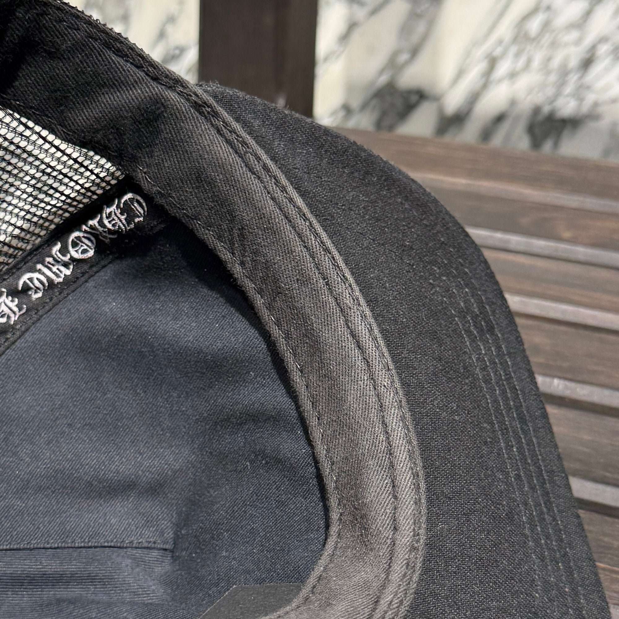 CHROME HEARTS CH Plus Leather Patch Denim Trucker Cap Size ONE SIZE（53-60）クロムハーツ CHプラスレザーパッチ デニムトラッカーキャップ サイズONE SIZE（53-60）
