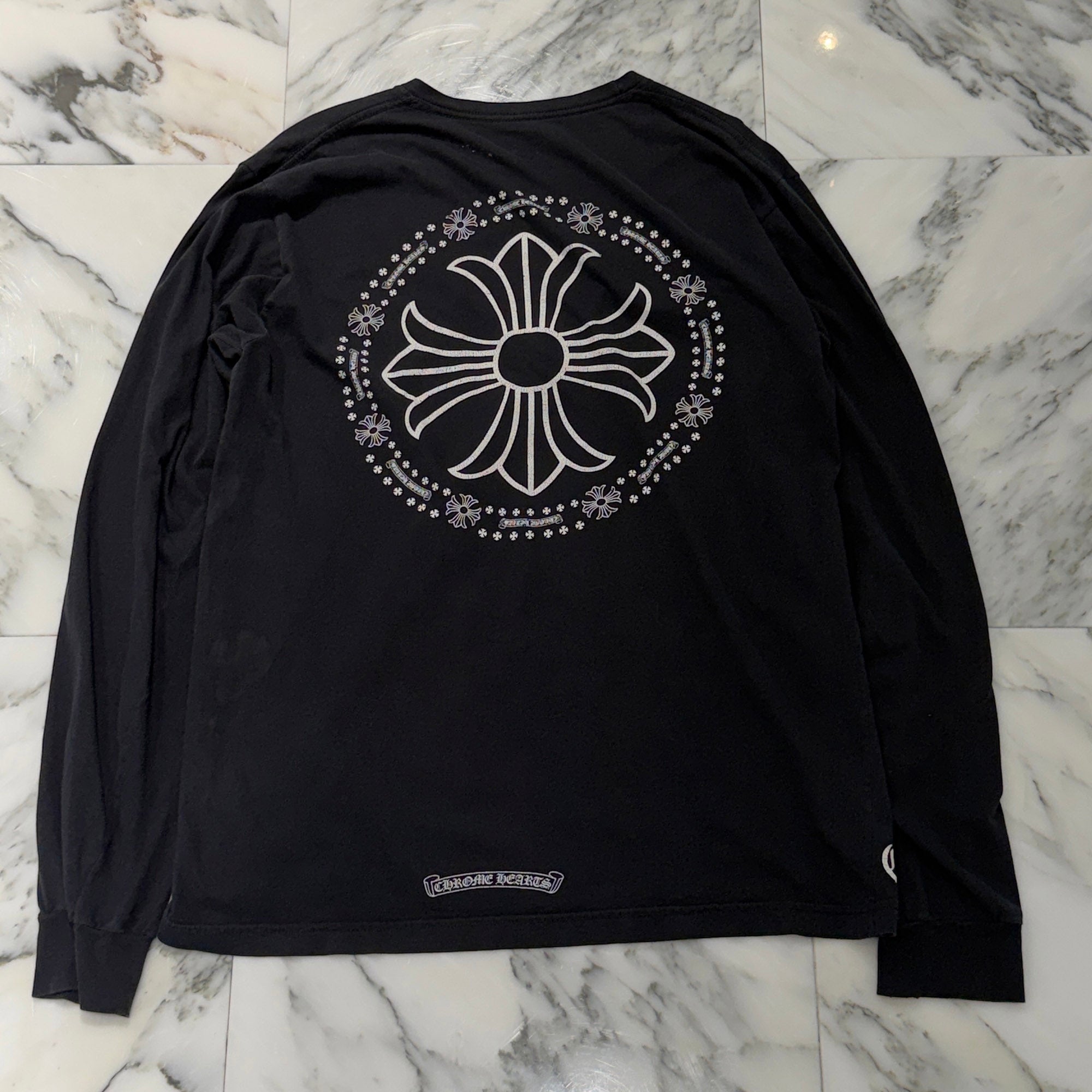 CHROME HEARTS CH Plus Medallion Logo Long Sleeve Tee Size L クロムハーツ CHプラス メダリオンロゴ ロングスリーブTシャツ サイズL