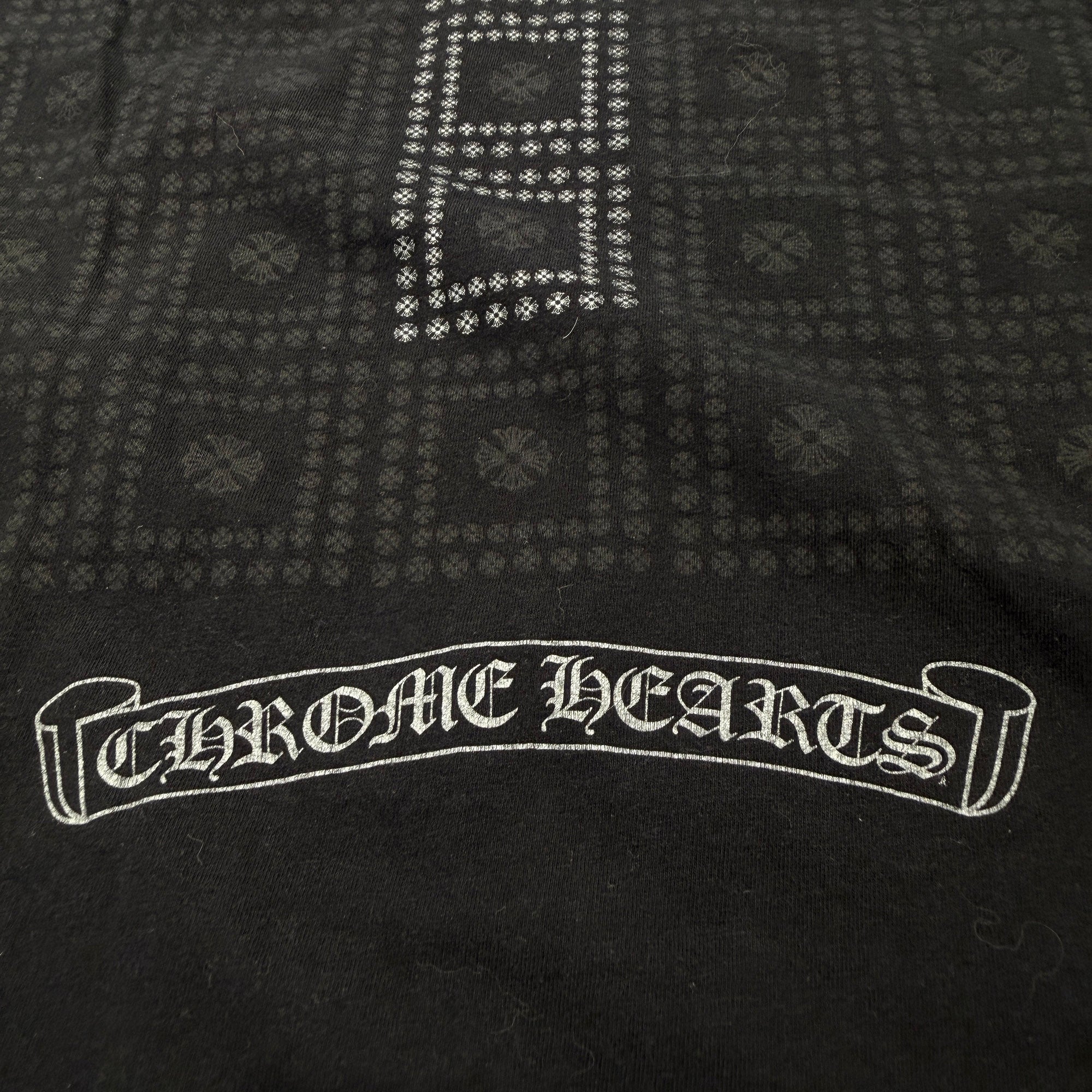 CHROME HEARTS CH Plus Block Cross Long Sleeve Tee Size L クロムハーツ CHプラス ブロッククロス ロングスリーブTシャツ サイズL