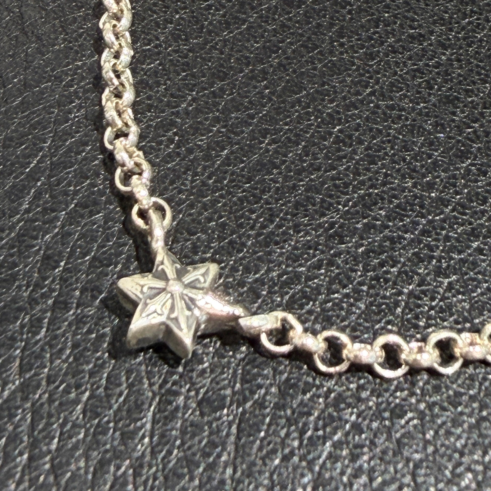 CHROME HEARTS Star Charm Roll Chain Bracelet 8 Inch クロムハーツ スターチャーム ロールチェーン ブレスレット サイズ8インチ