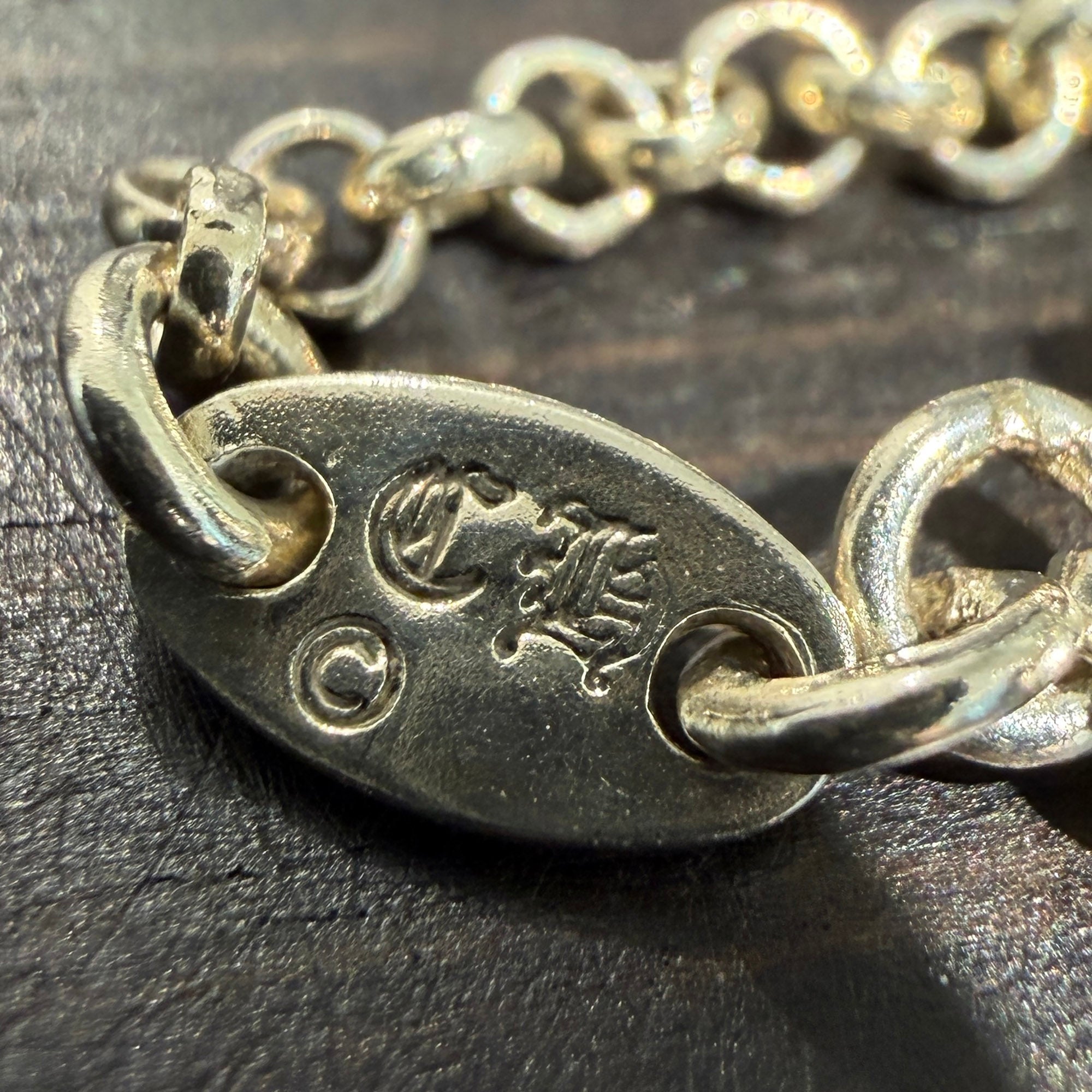 CHROME HEARTS Star Charm Roll Chain Bracelet 8 Inch クロムハーツ