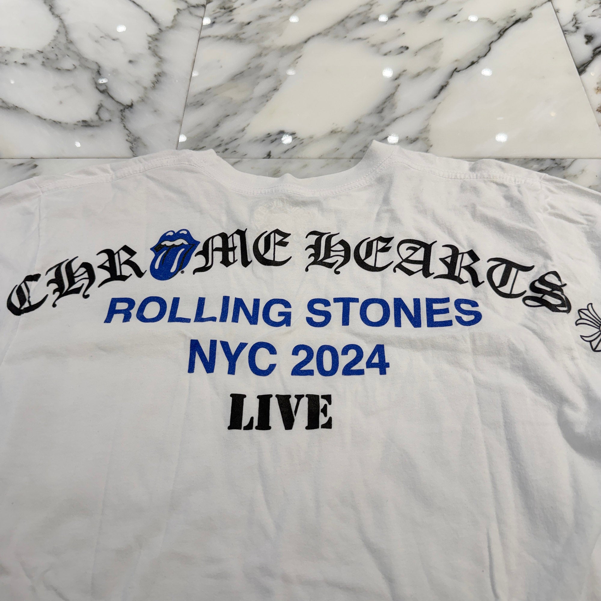 CHROME HEARTS × The Rolling Stones Las Vegas Limited Lip And Tongue Arch Logo Tee Size M クロムハーツ × ローリングストーンズ ラスベガス限定 リップアンドタン アーチロゴ Tシャツ サイズM