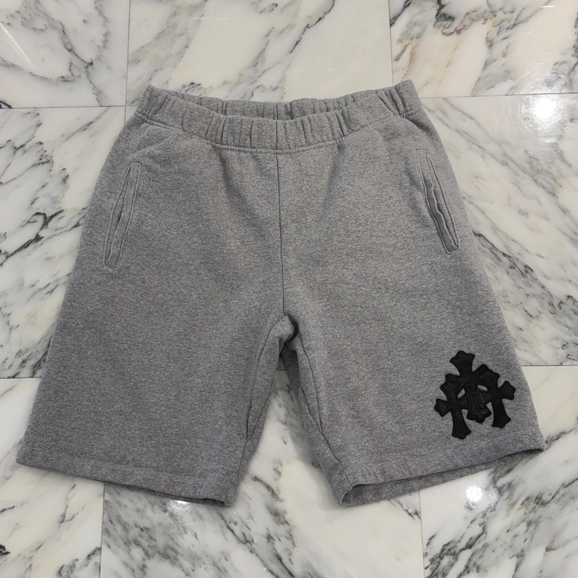 CHROME HEARTS Y NOT 3 Cemetery Cross Patch Sweat Shorts Size L クロムハーツ ワイノット 3セメタリークロスパッチ スウェットショーツ サイズL