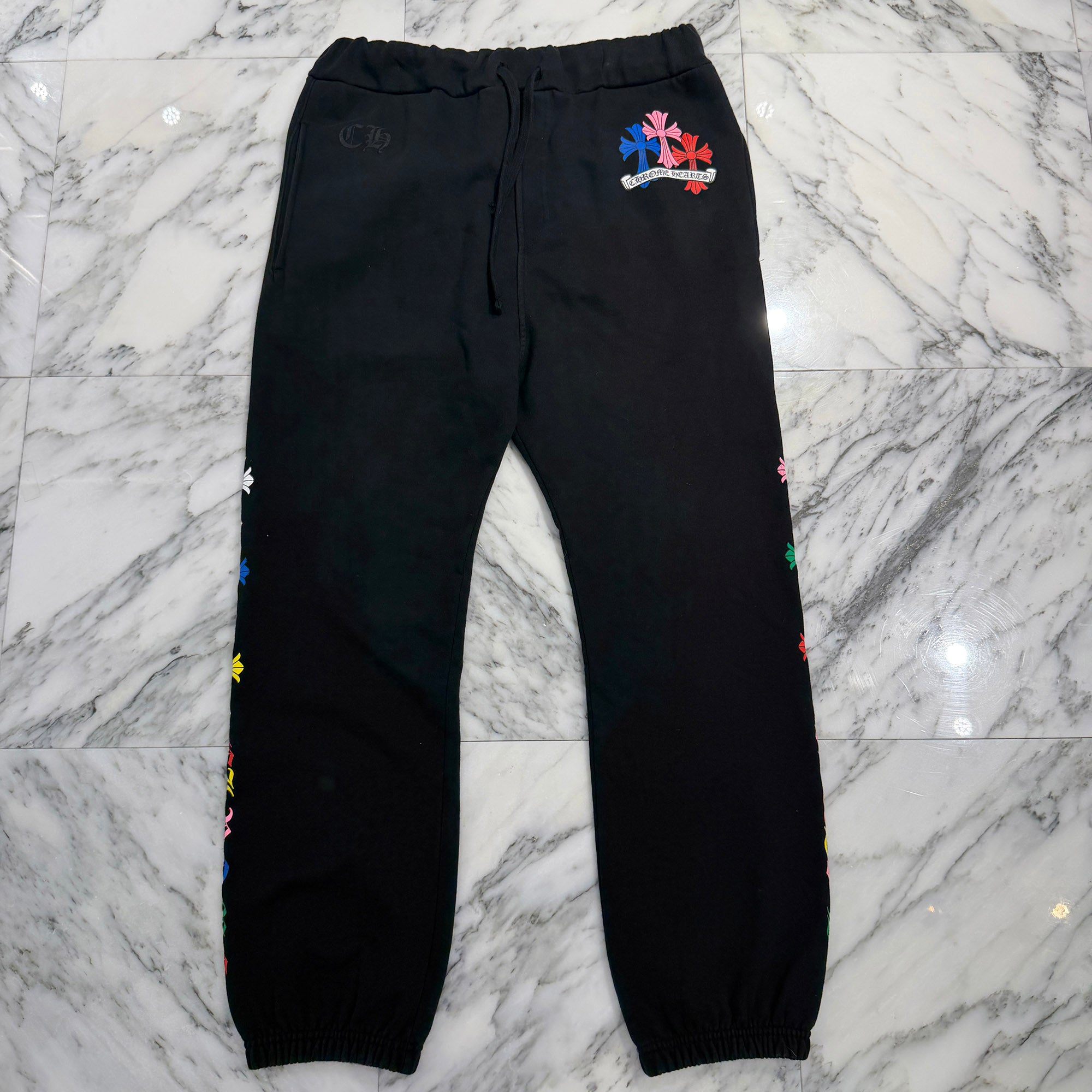CHROME HEARTS MLTCOL CEM Sweat Long Pants Size L クロムハーツ マルチカラー セメタリークロス スウェットロングパンツ サイズL