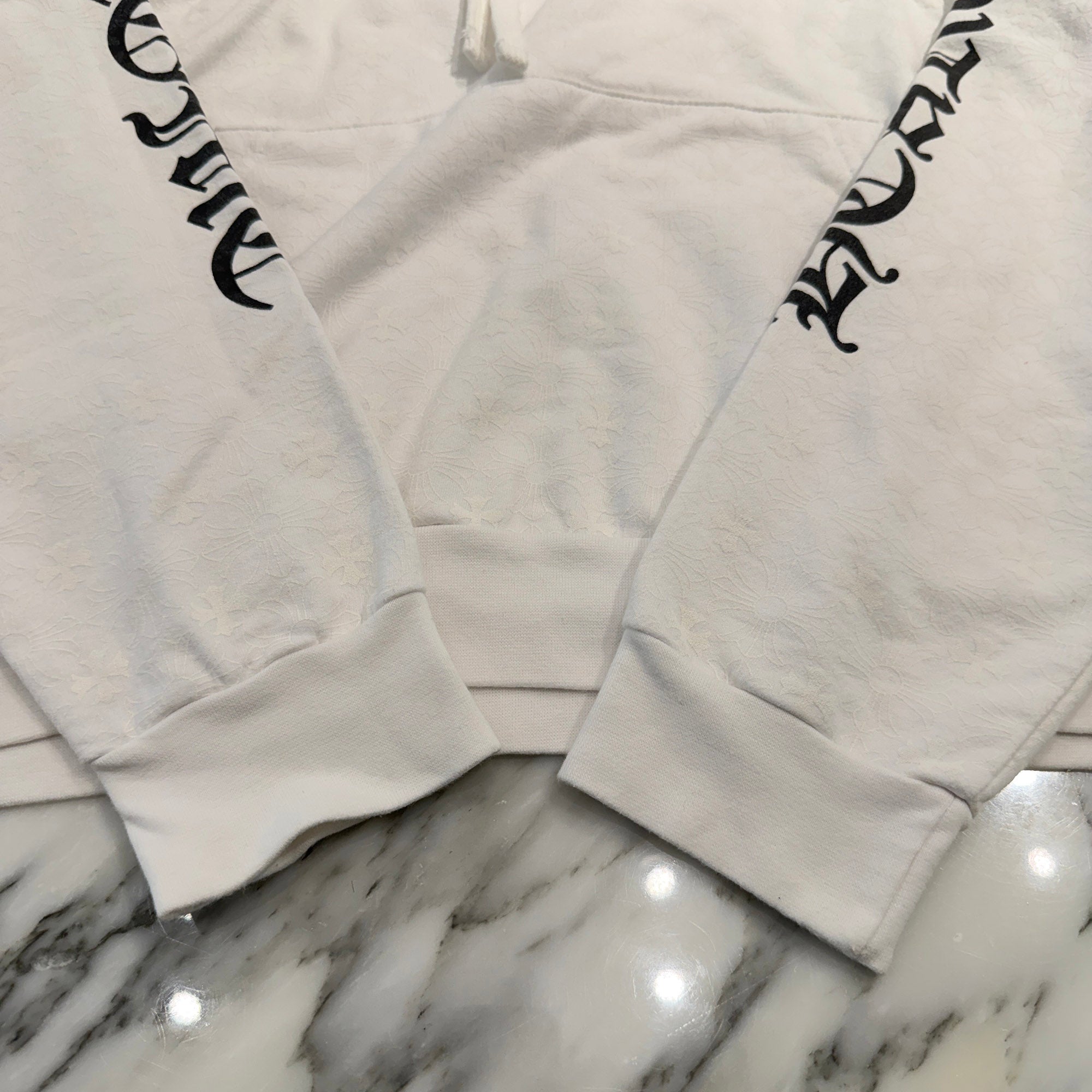 CHROME HEARTS Vertical Logo CH Plus Pullover Hoodie Size XL クロムハーツ ヴァーティカルロゴ CHプラス総柄 プルオーバーフーディ サイズXL