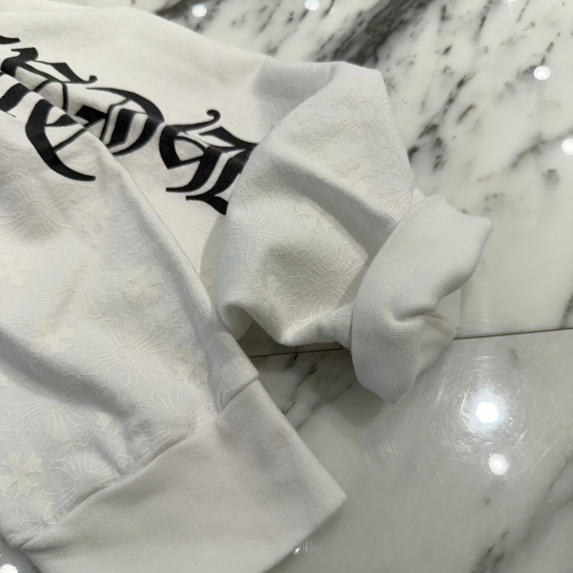 CHROME HEARTS Vertical Logo CH Plus Pullover Hoodie Size XL クロムハーツ ヴァーティカルロゴ CHプラス総柄 プルオーバーフーディ サイズXL