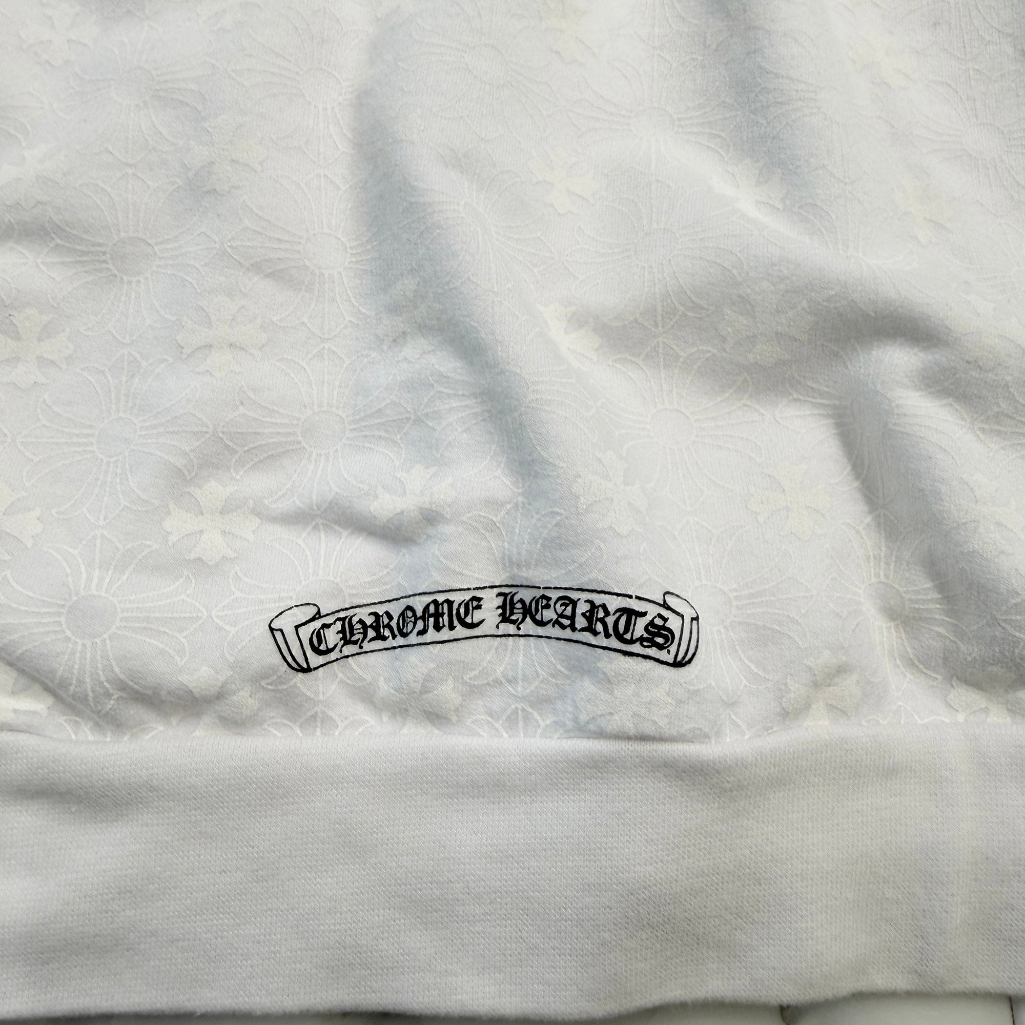 CHROME HEARTS Vertical Logo CH Plus Pullover Hoodie Size XL クロムハーツ ヴァーティカルロゴ CHプラス総柄 プルオーバーフーディ サイズXL