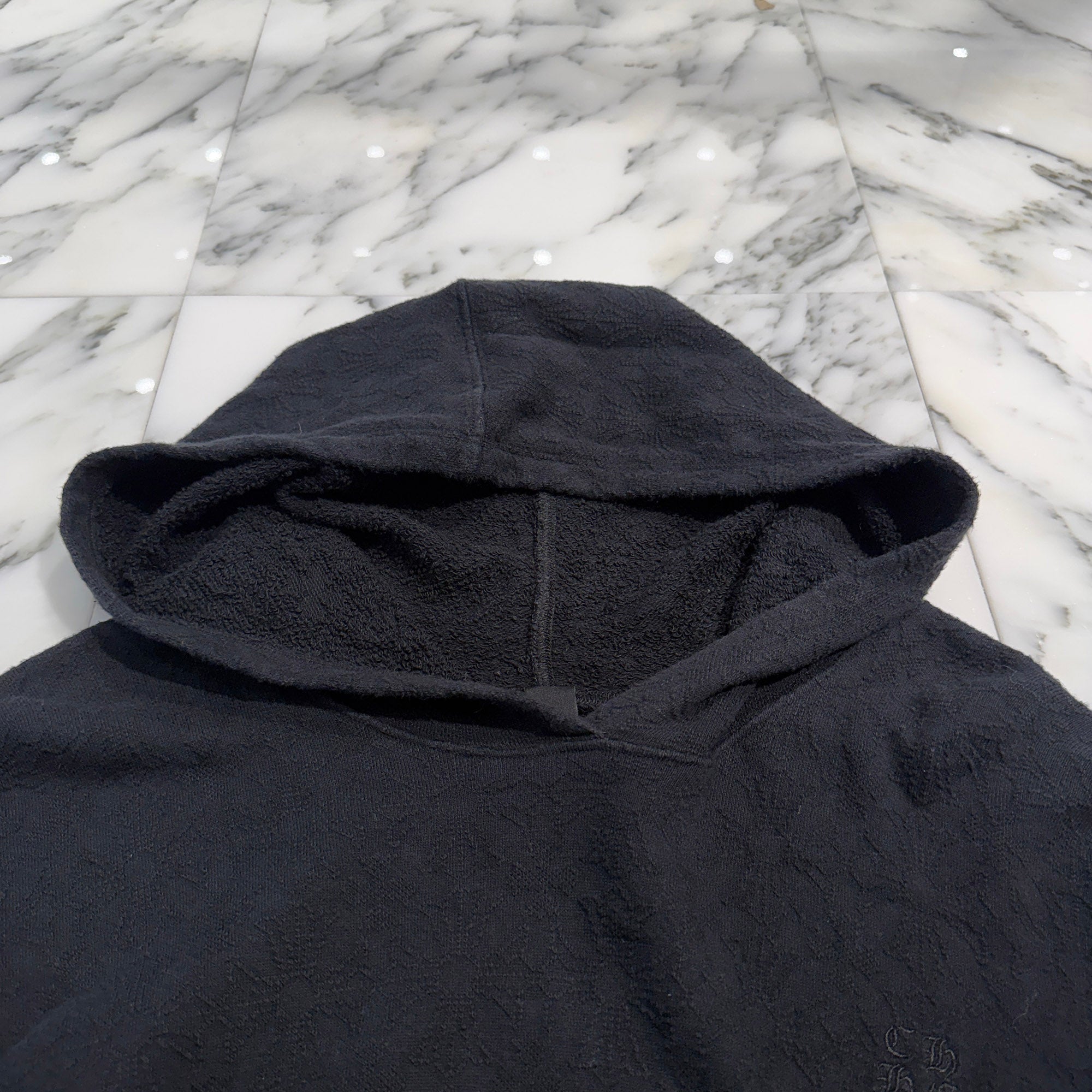 CHROME HEARTS Y NOT Tonal Monogram Cross Vertical Logo Pullover
