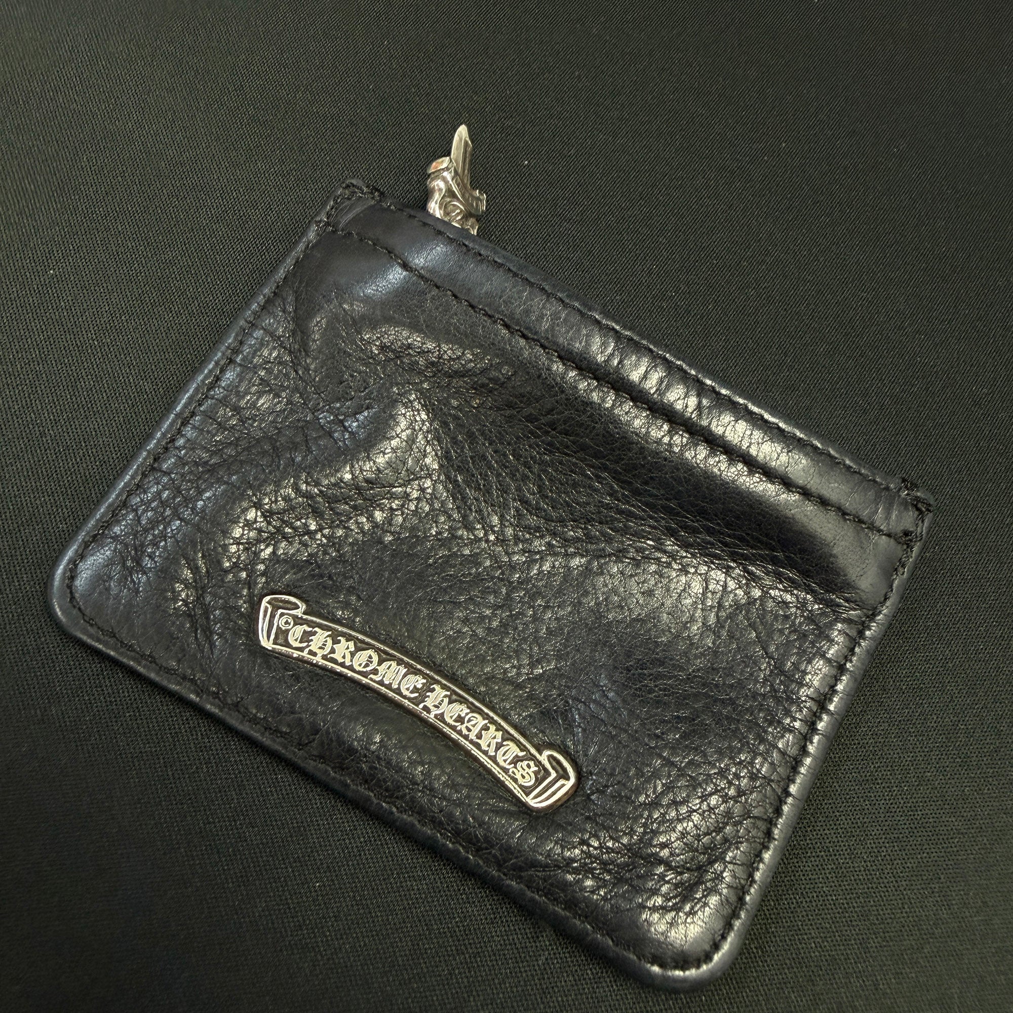 CHROME HEARTS Dagger Zip Leather Change Purse Coin Case クロムハーツ ダガージップ レザー チェンジパース コインケース