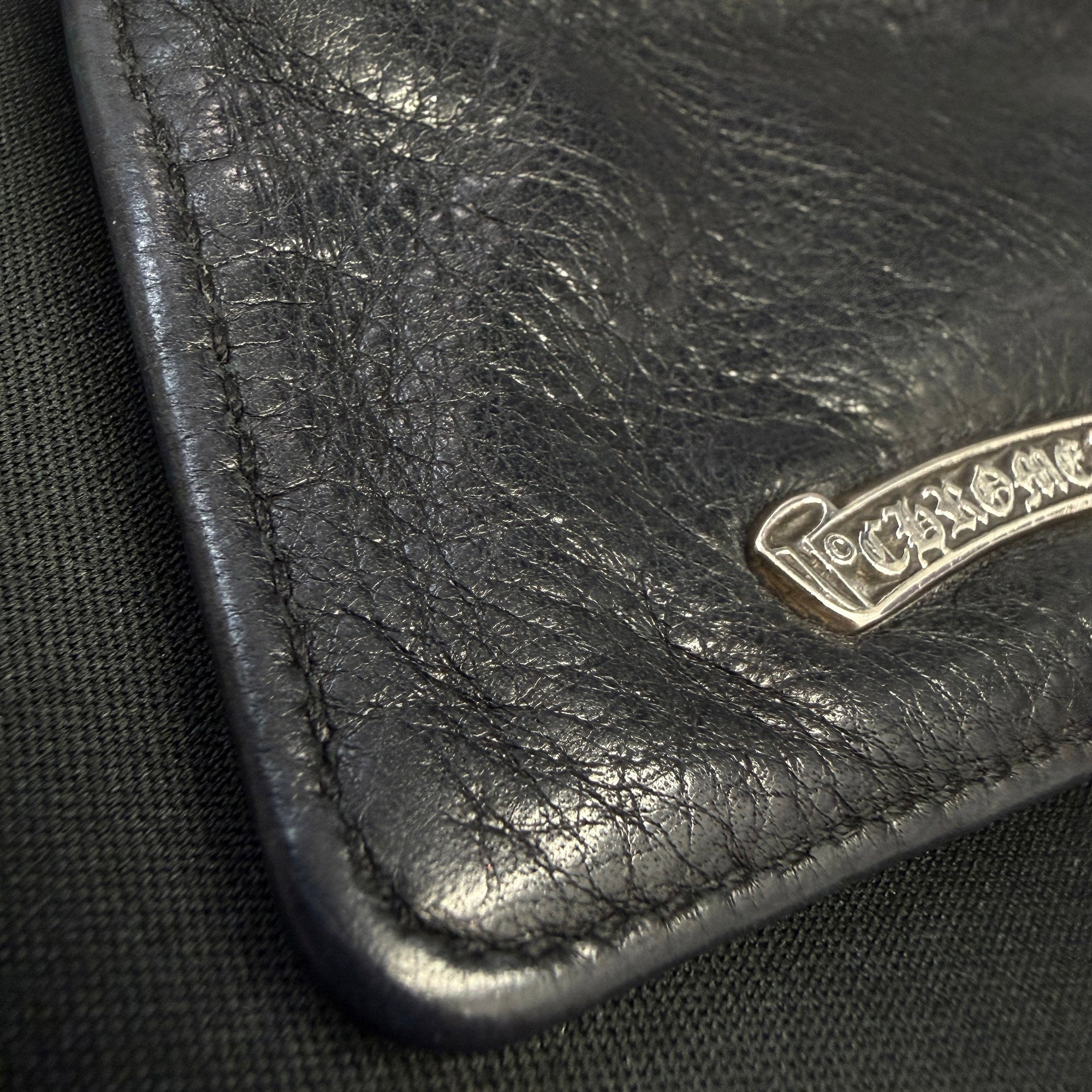 CHROME HEARTS Dagger Zip Leather Change Purse Coin Case クロム