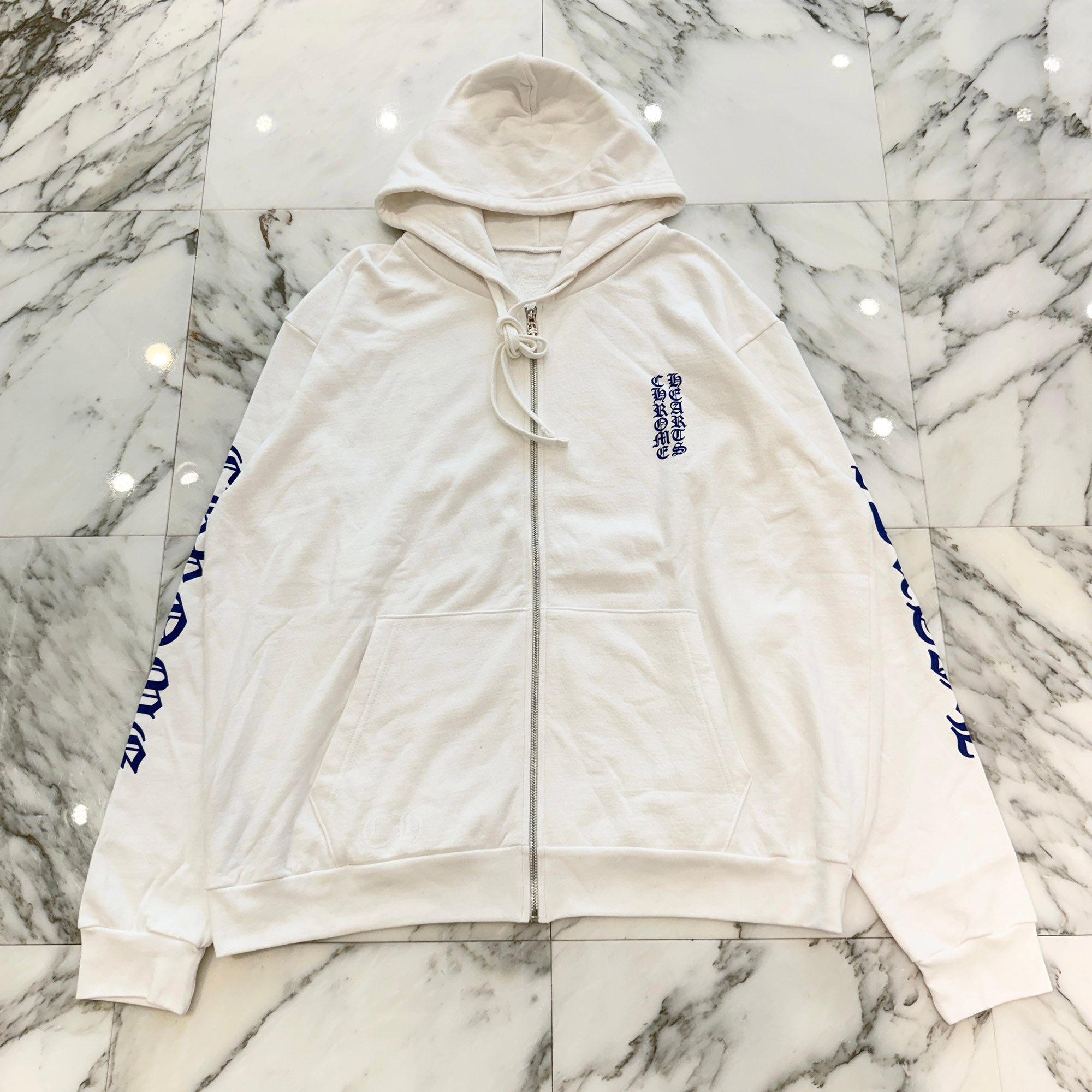CHROME HEARTS Vertical Logo Zip Up Hoodie Size XL クロムハーツ ヴァーティカルロゴ ジップアップフーディー サイズXL