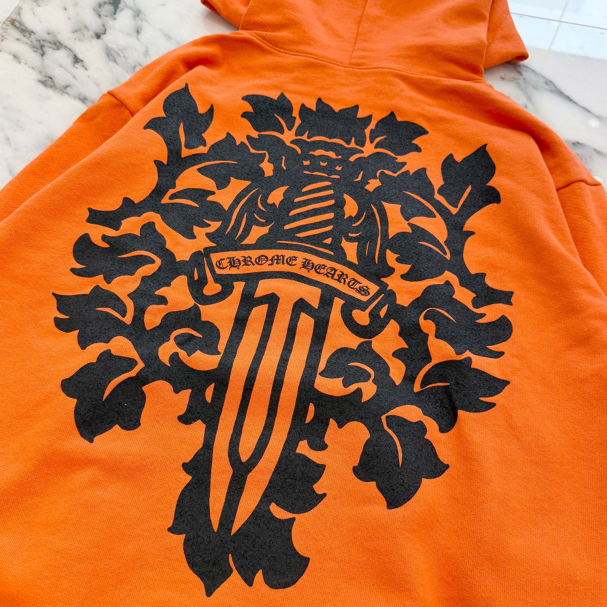CHROME HEARTS USA Limited Vine Dagger Print Pullover Hoodie Size L クロムハーツ USA限定 ヴァインダガー プリント プルオーバーフーディー サイズL