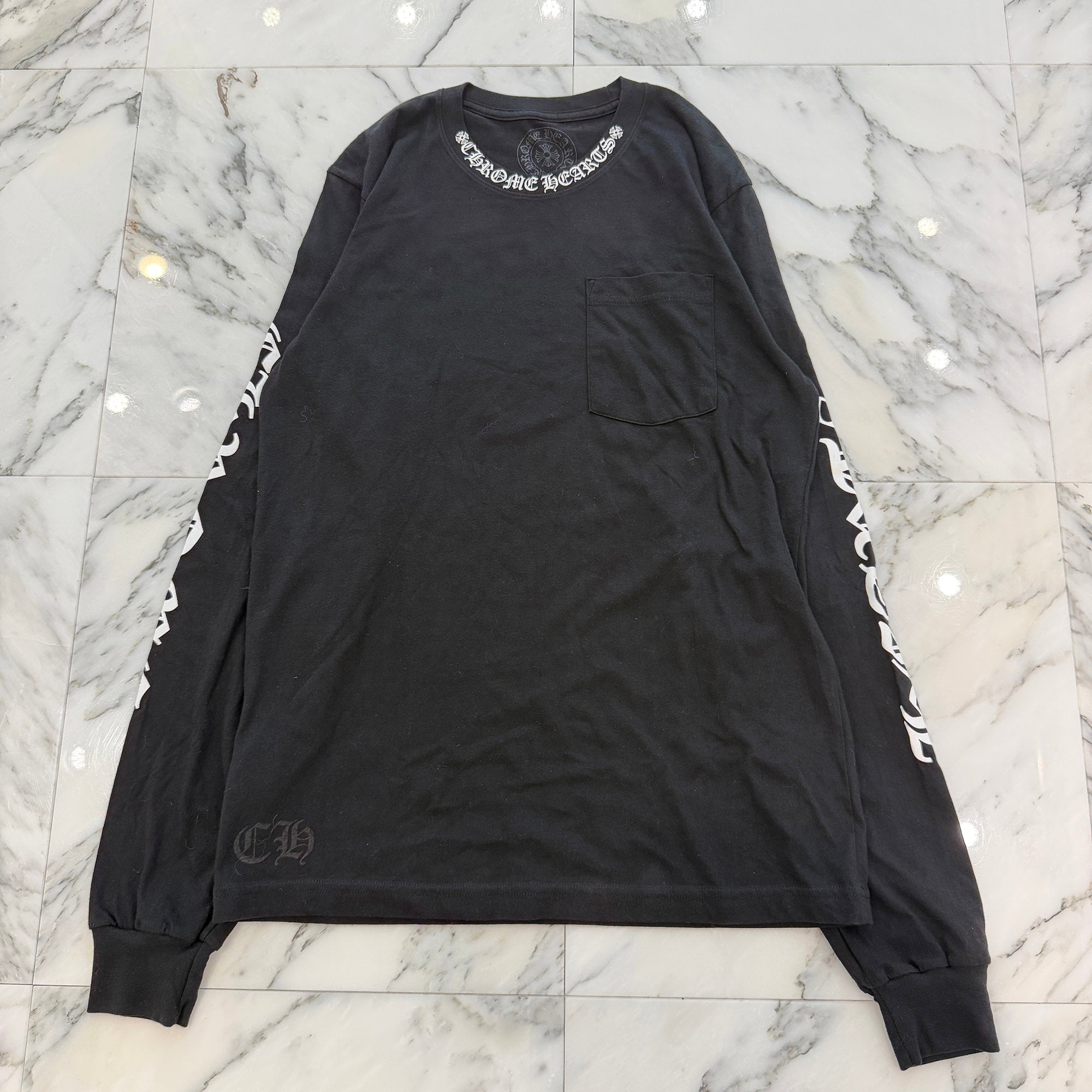 CHROME HEARTS Neck Logo Long Sleeve Tee Size M クロムハーツ ネックロゴ ロングスリーブ Tシャツ サイズM