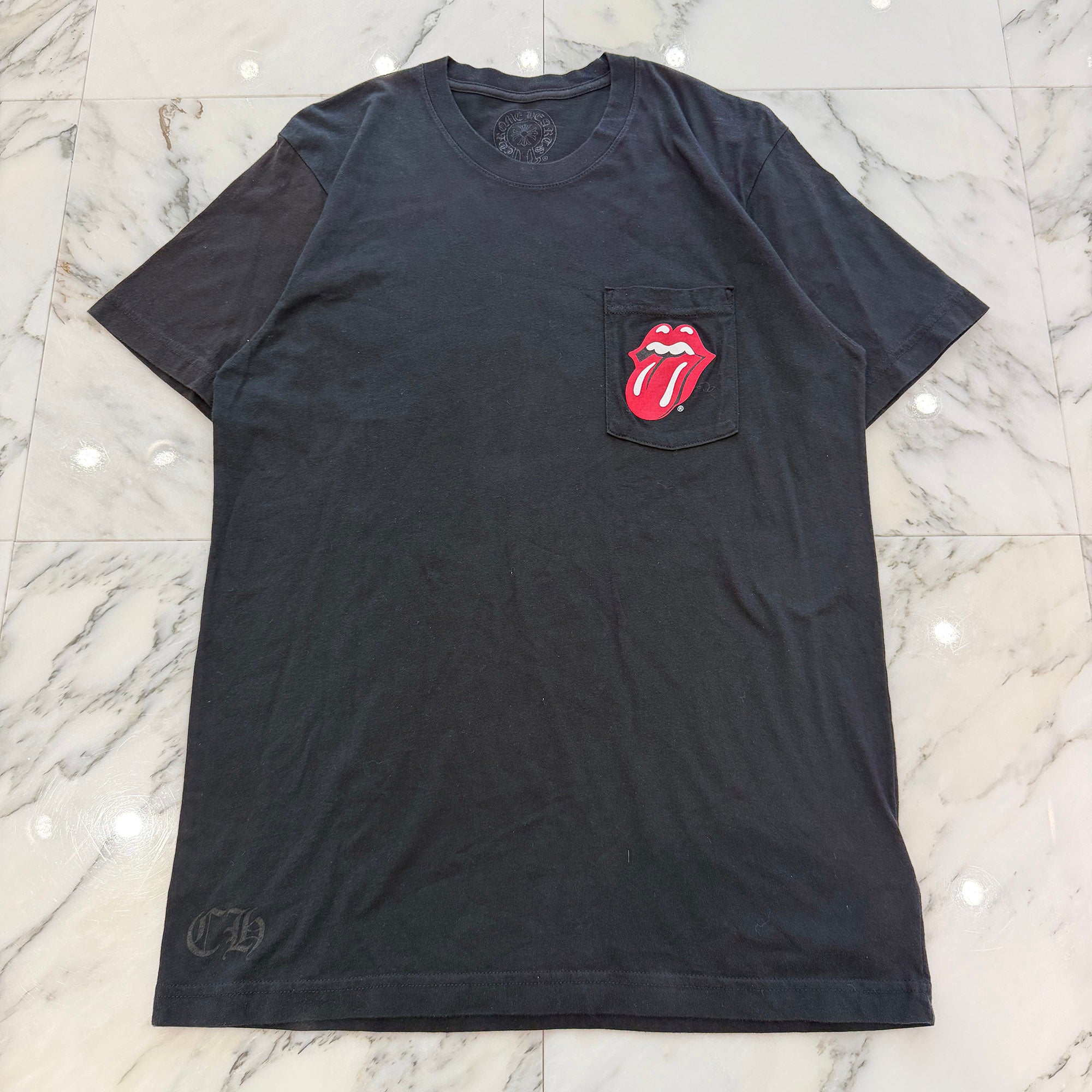 CHROME HEARTS × The Rolling Stones Lip＆Tongue Horseshoe Tee Size L クロムハーツ × ザローリングストーンズ リップアンドタン ホースシュー Tシャツ サイズL