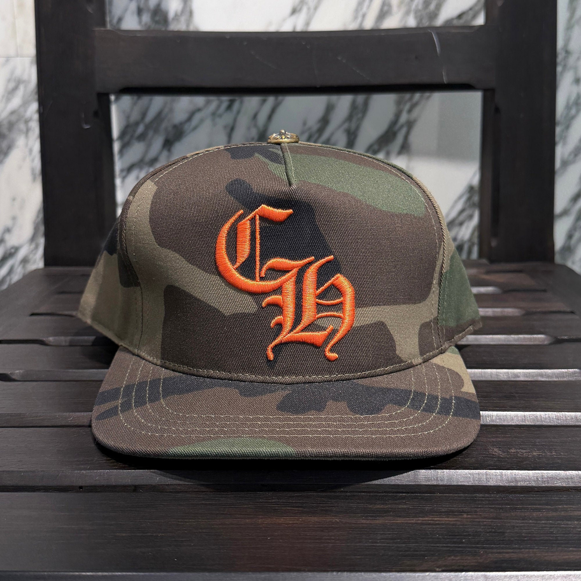 CHROME HEARTS CH Logo Embroidery Camo Baseball Cap Size ONE SIZE (53-60) クロムハーツ CHロゴ刺繍 カモフラージュ ベースボールキャップ サイズ ONE SIZE (53-60)