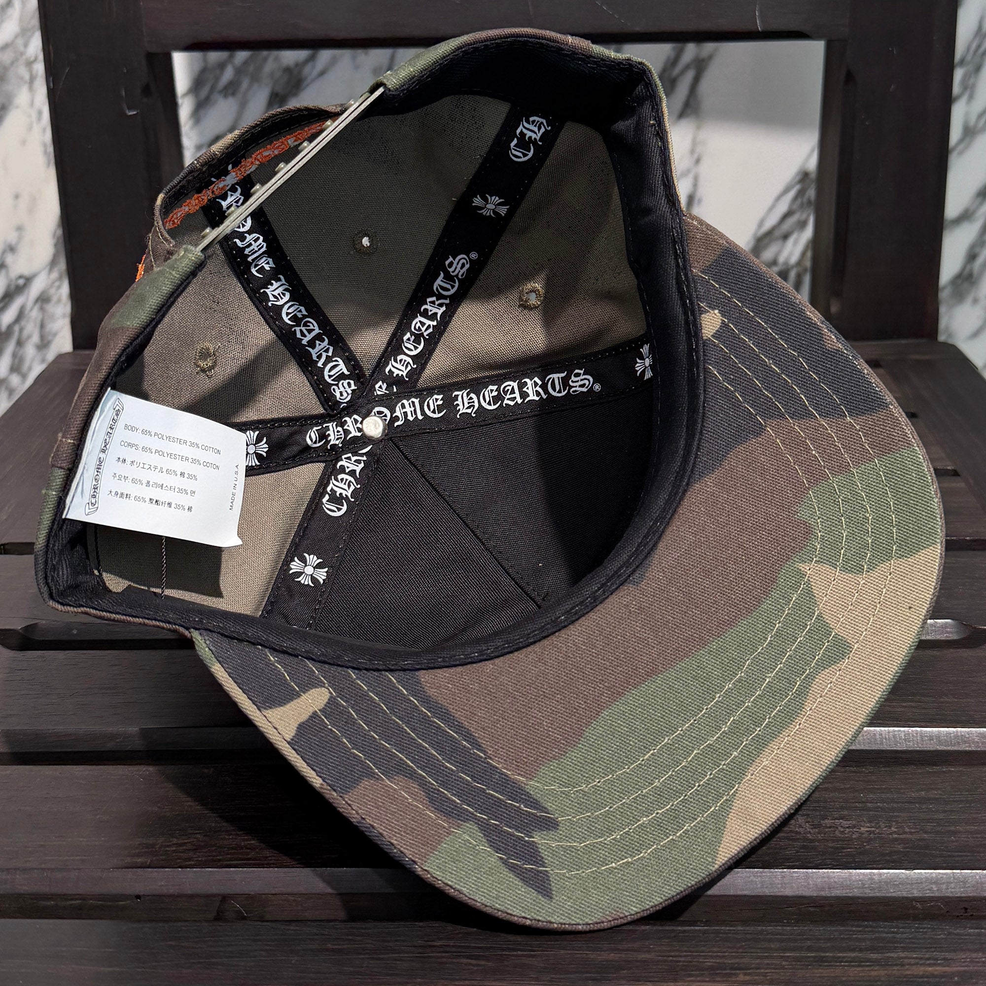 CHROME HEARTS CH Logo Embroidery Camo Baseball Cap Size ONE SIZE (53-60) クロムハーツ CHロゴ刺繍 カモフラージュ ベースボールキャップ サイズ ONE SIZE (53-60)